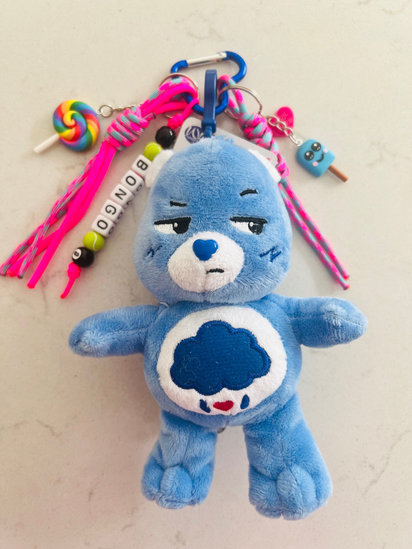 Blue Care Bear Bag Charm
