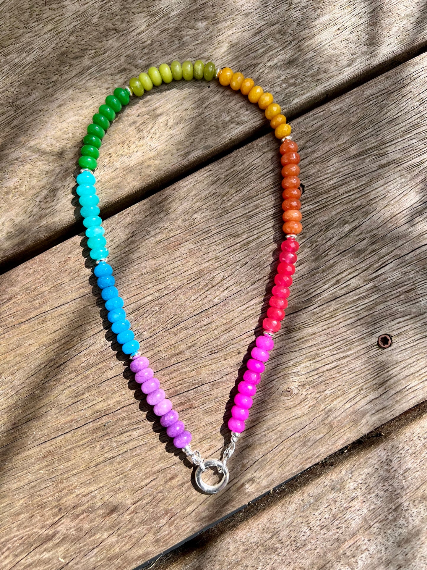 Rainbow Gemstone Necklace 🌈
