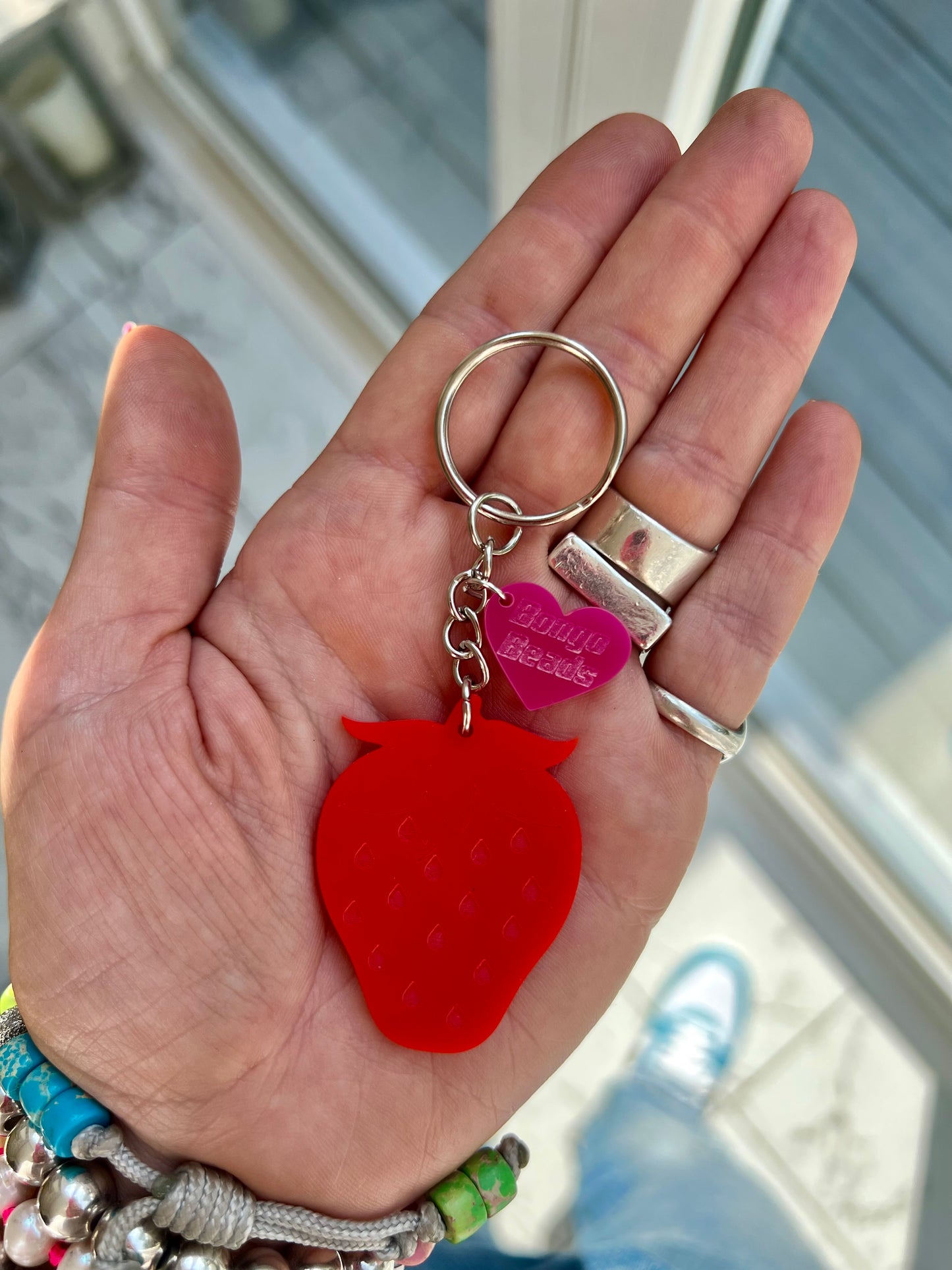 Strawberry Key Ring