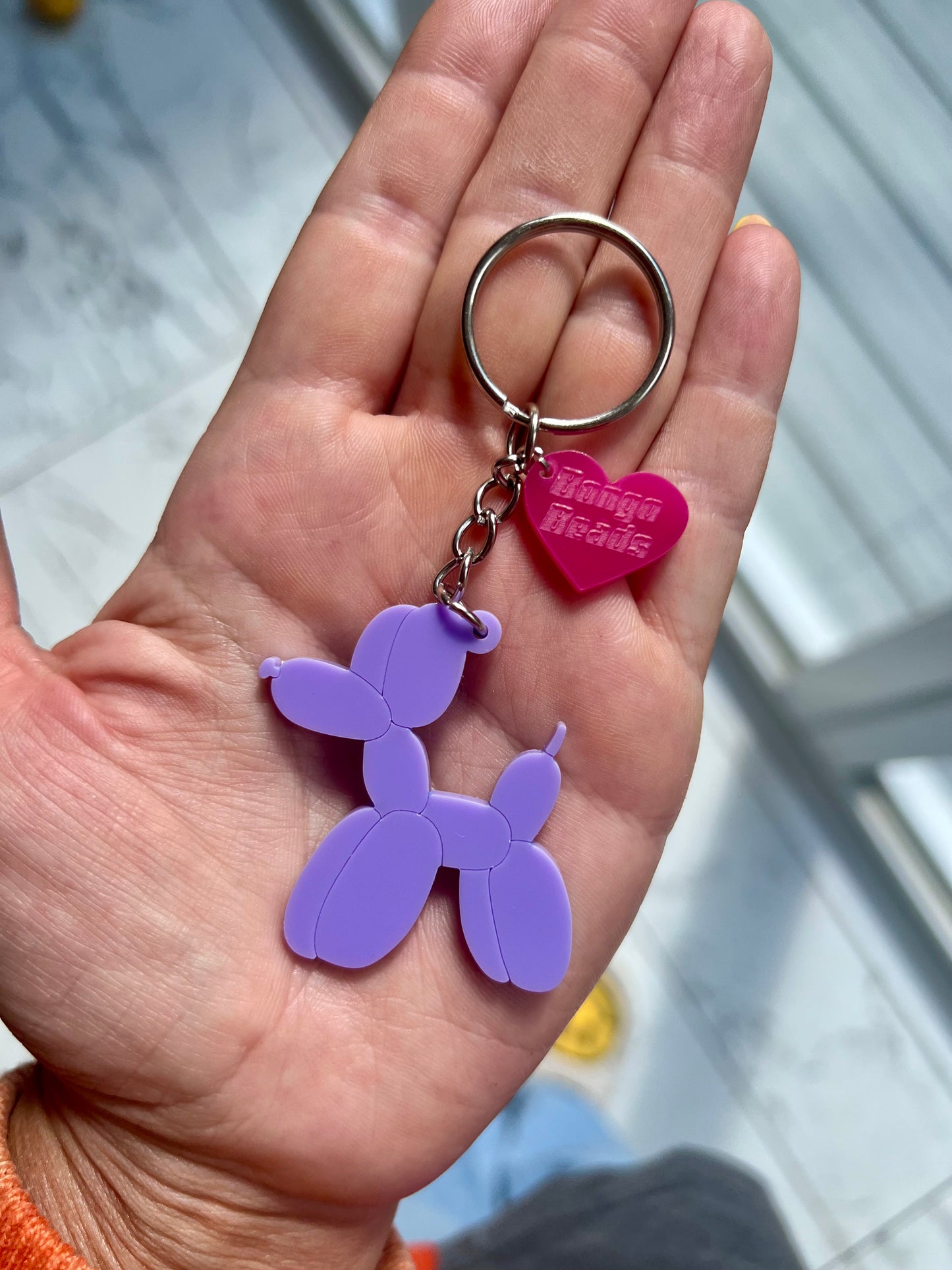 Balloon Dog Key Ring (Lilac)