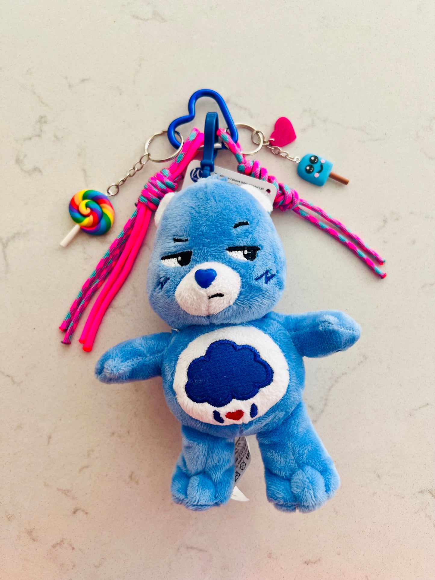 Blue Care Bear Bag Charm