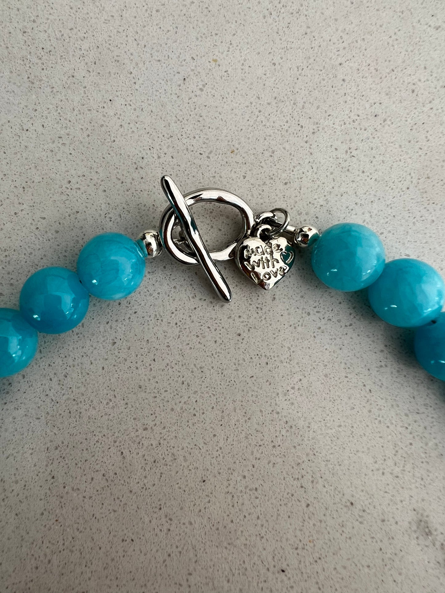 Blue Jade Semi-Precious Necklace & Bracelet Set π©΅π