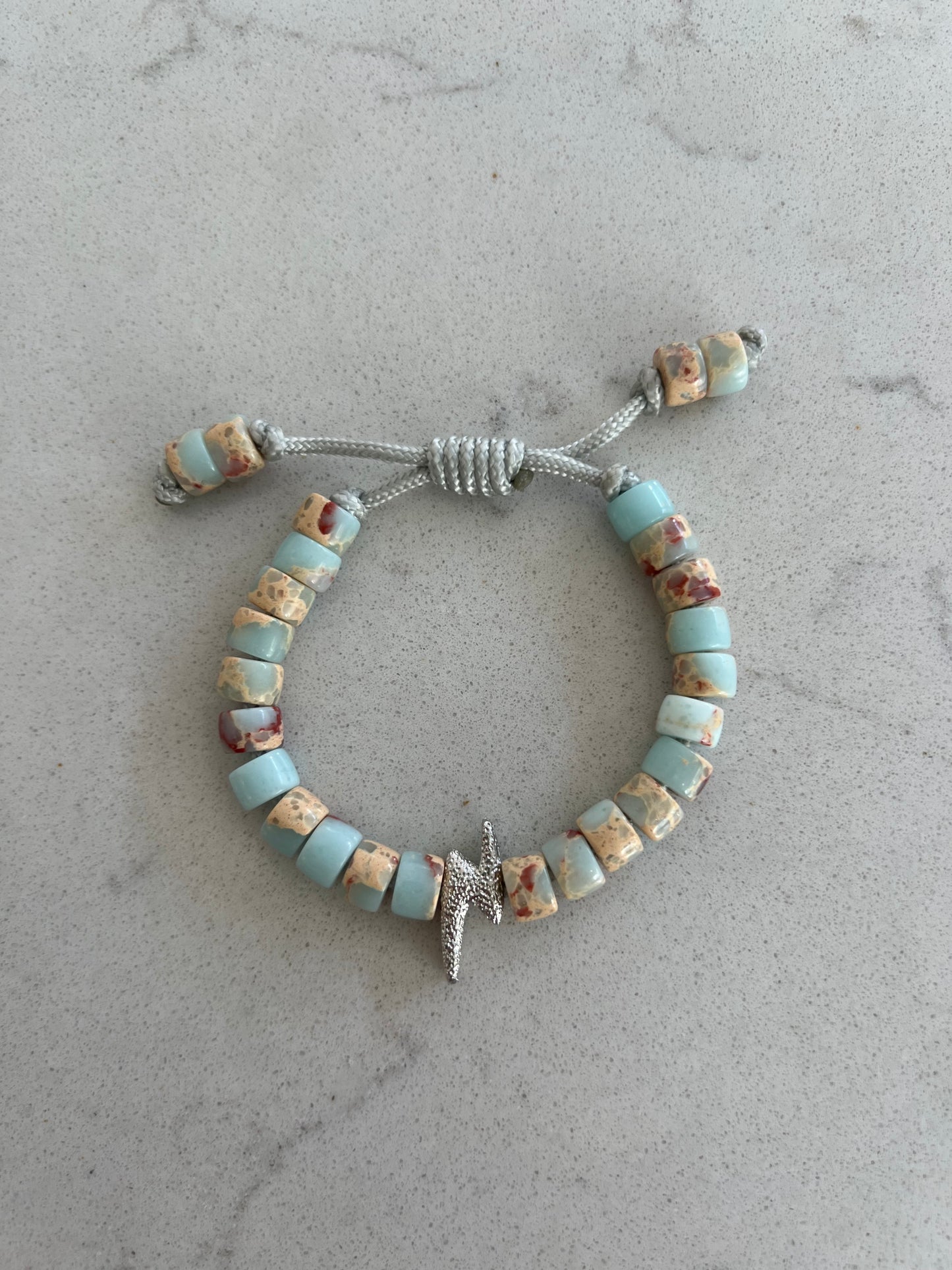 Marble Bolt Gemstone Bracelet