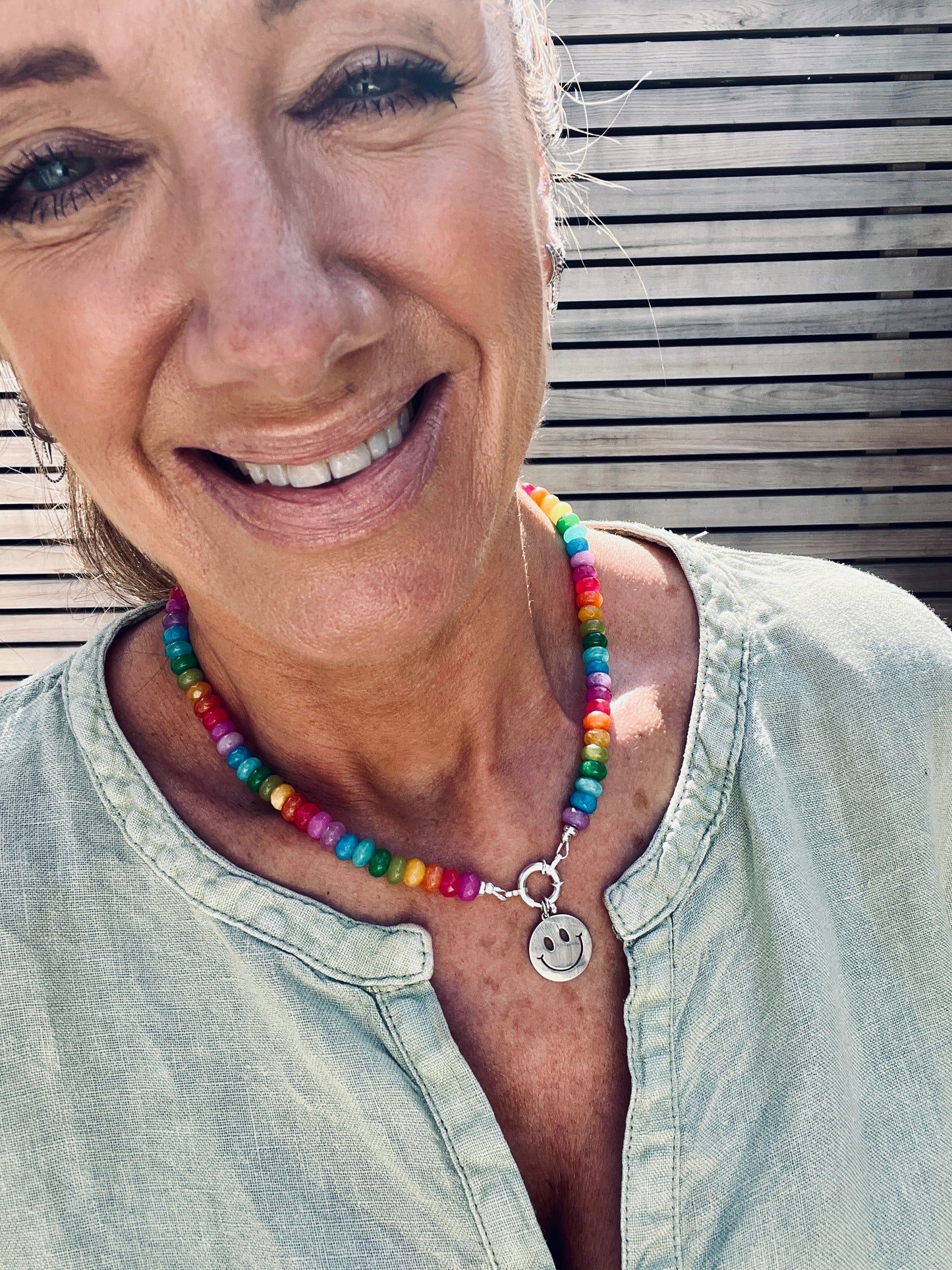 Sterling Silver Smiley Pendant