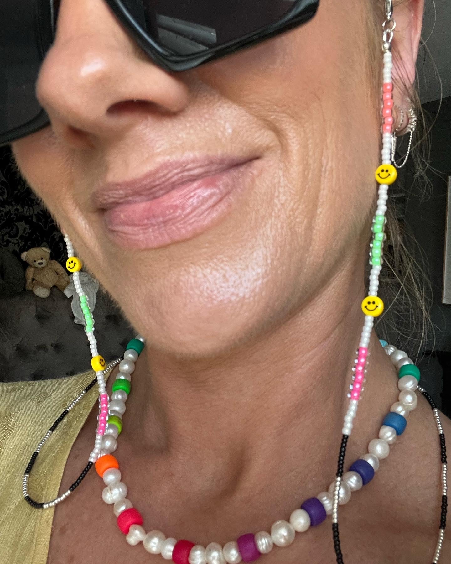 Tiny Smiley Glasses Chain