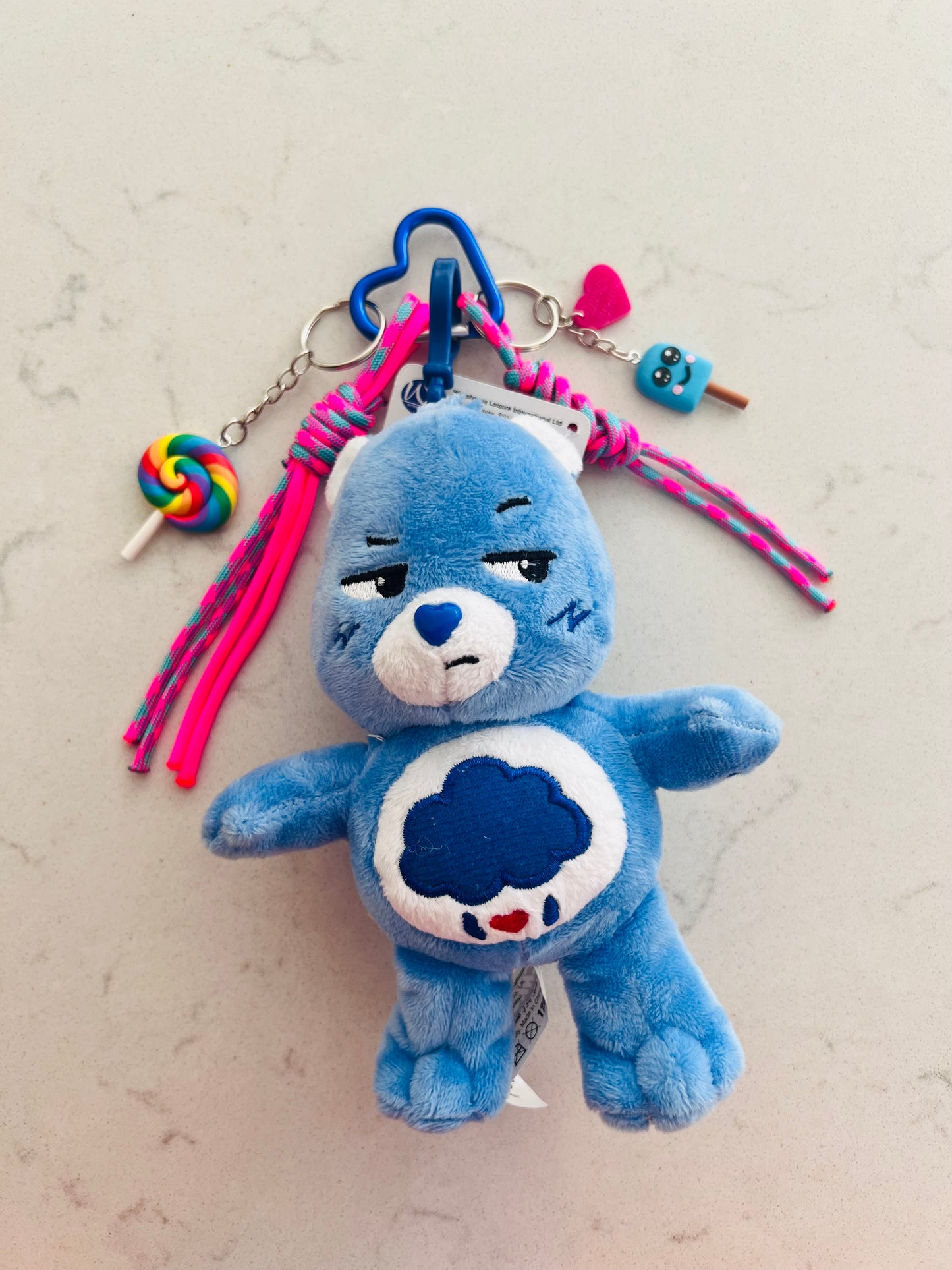 Blue Care Bear Bag Charm