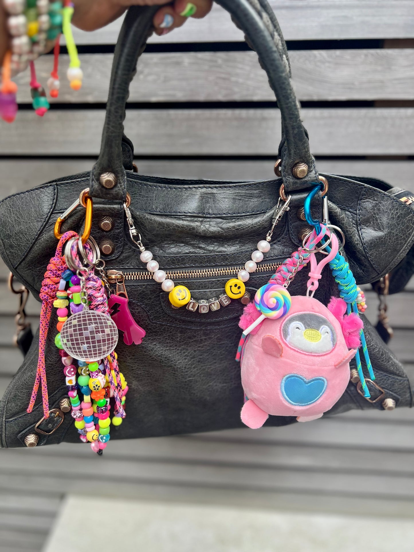 Fur Baby Bag Charm (Blue Heart)