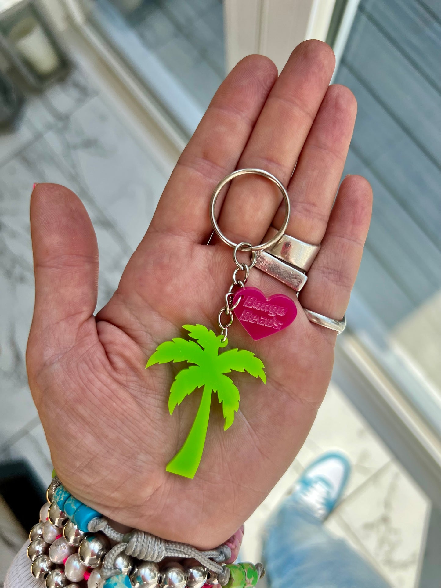 Palm Tree Key Ring
