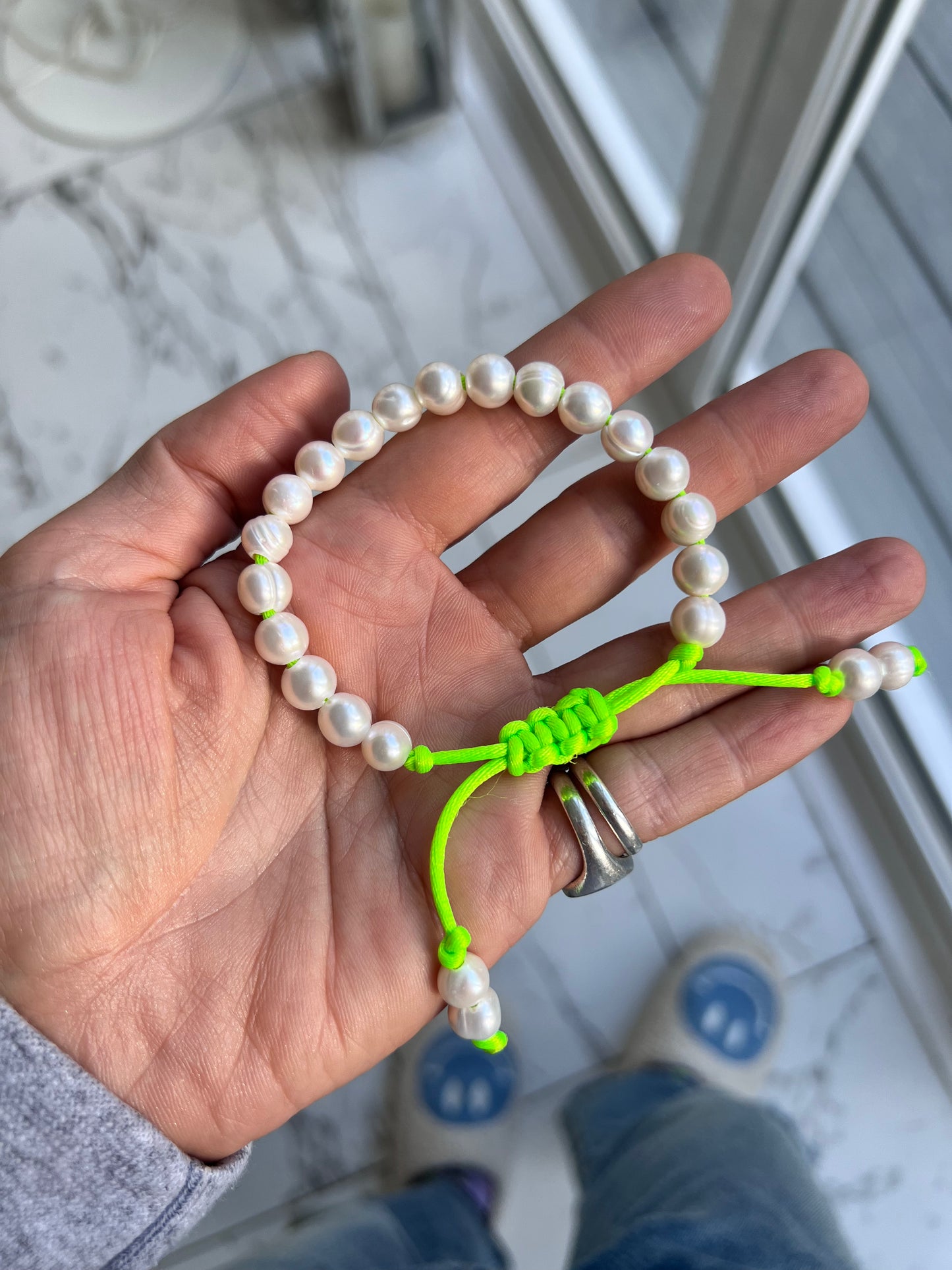 Neon Freshwater Pearl Bracelet