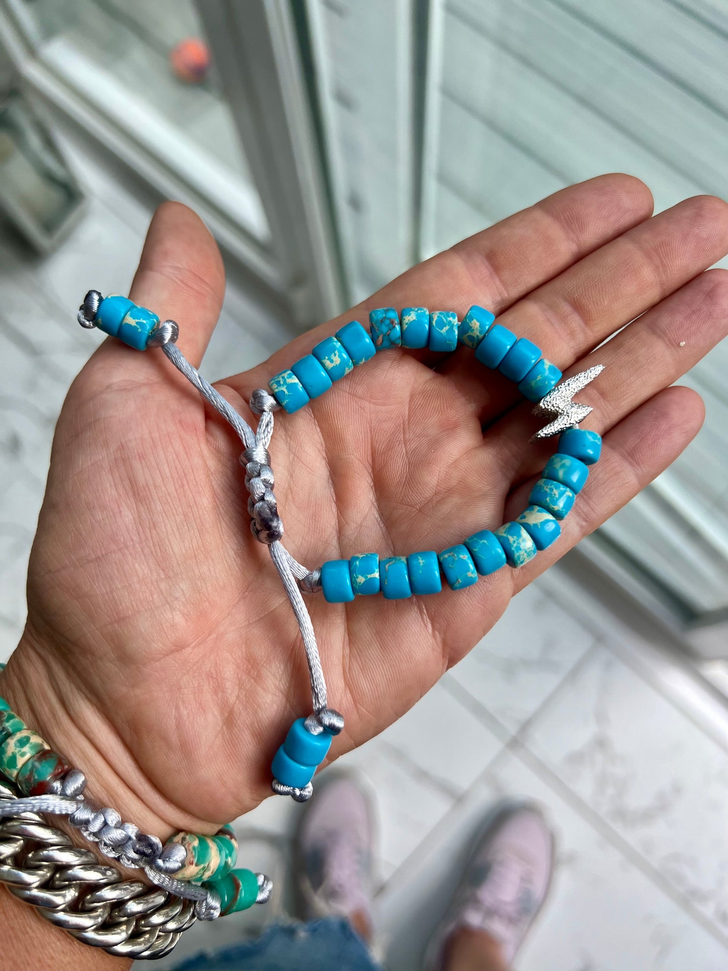 Blue Jasper Gemstone Bracelet 💘