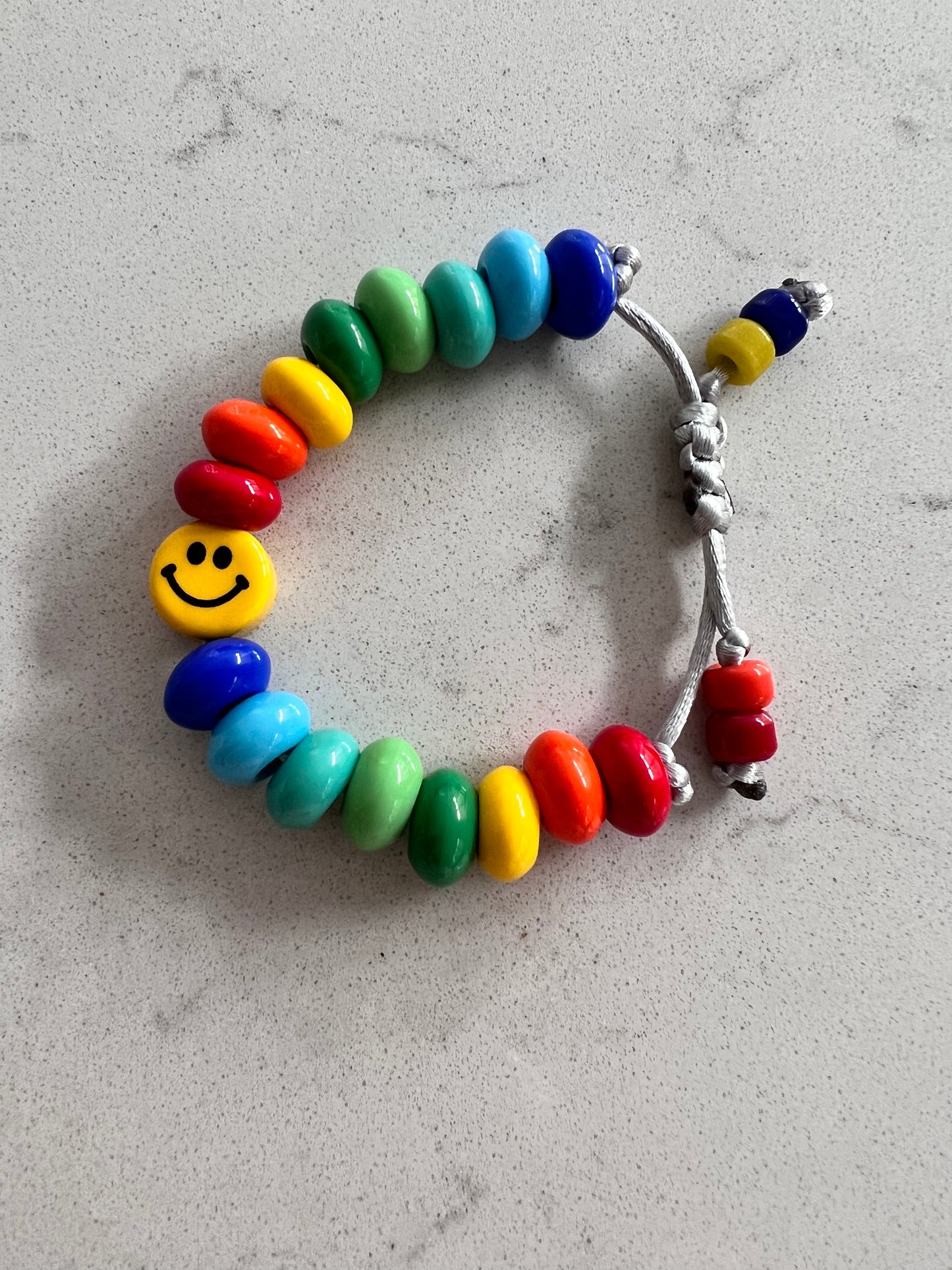 Giant Czech Glass Happy Bracelet