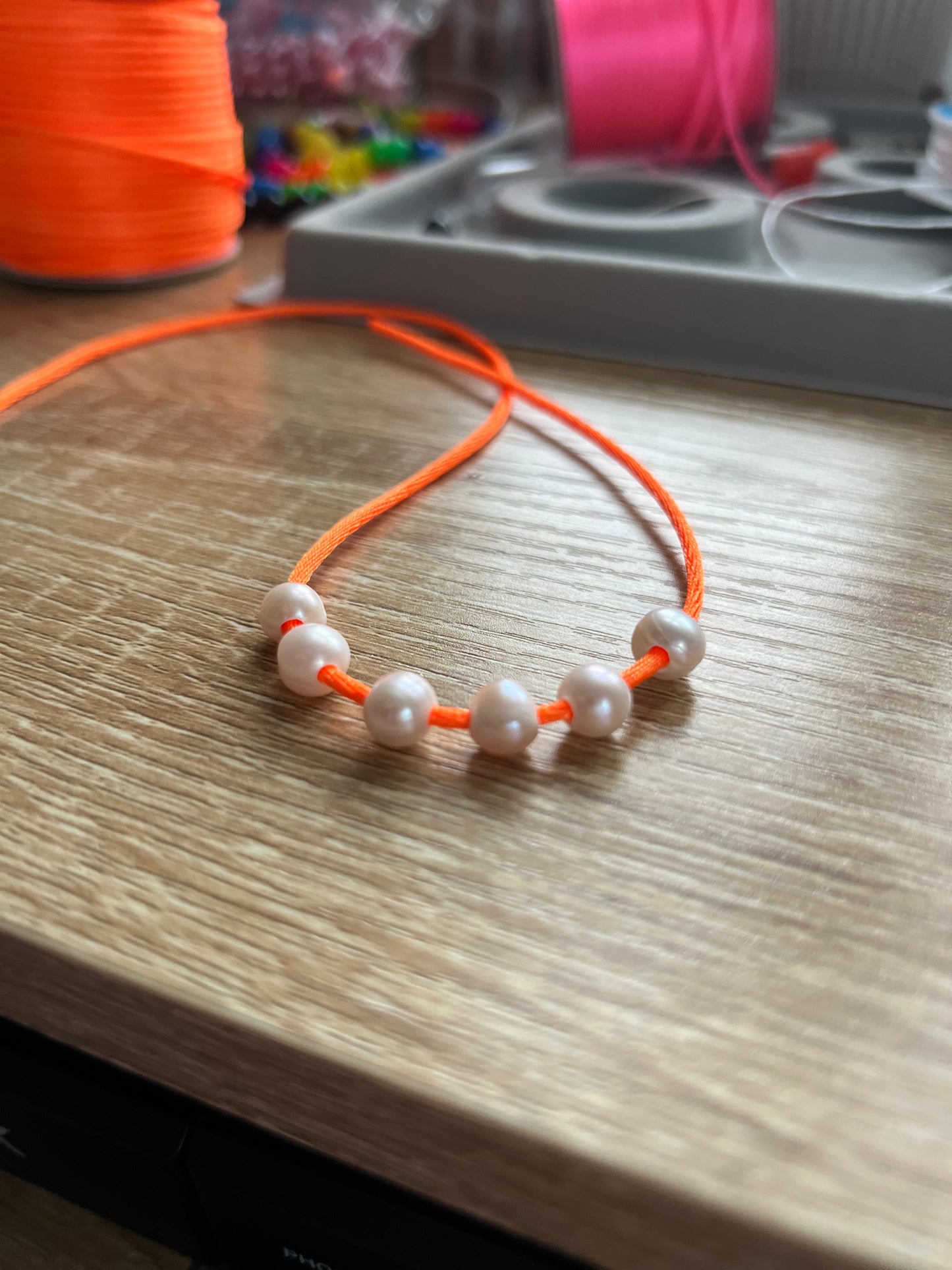 Neon Freshwater Pearl Bracelet