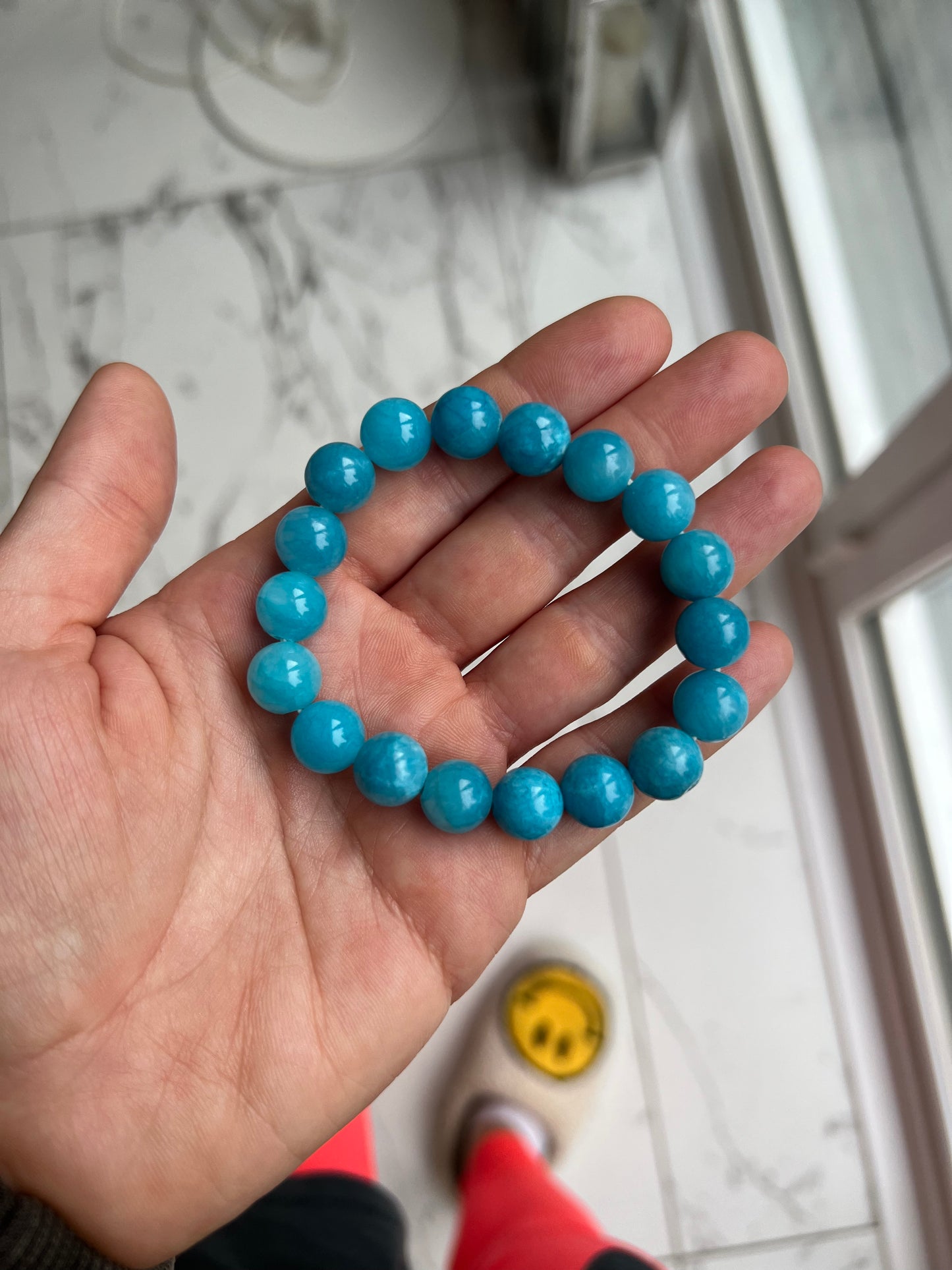 Blue Jade Semi-Precious Necklace & Bracelet Set π©΅π