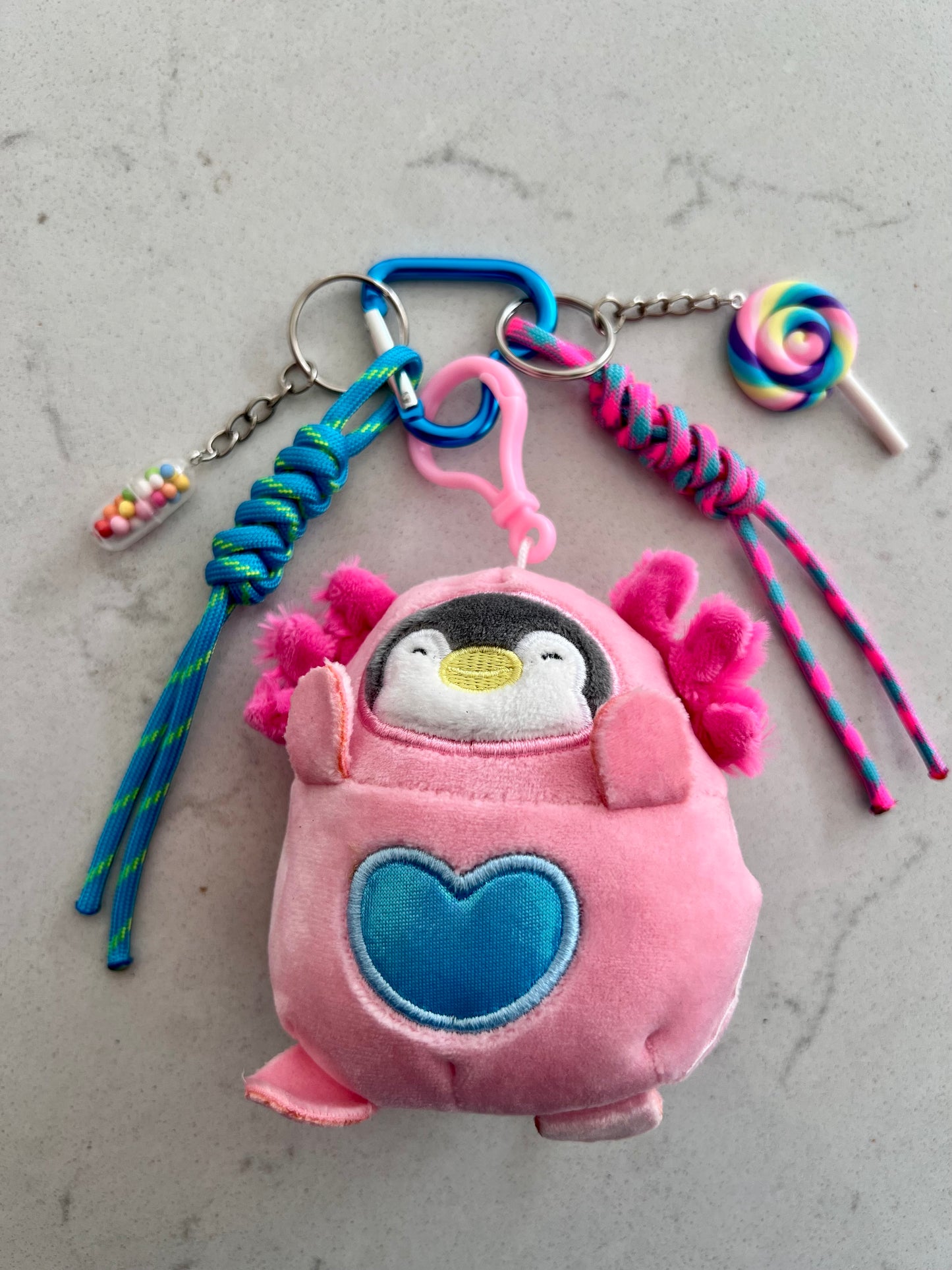 Fur Baby Bag Charm (Blue Heart)