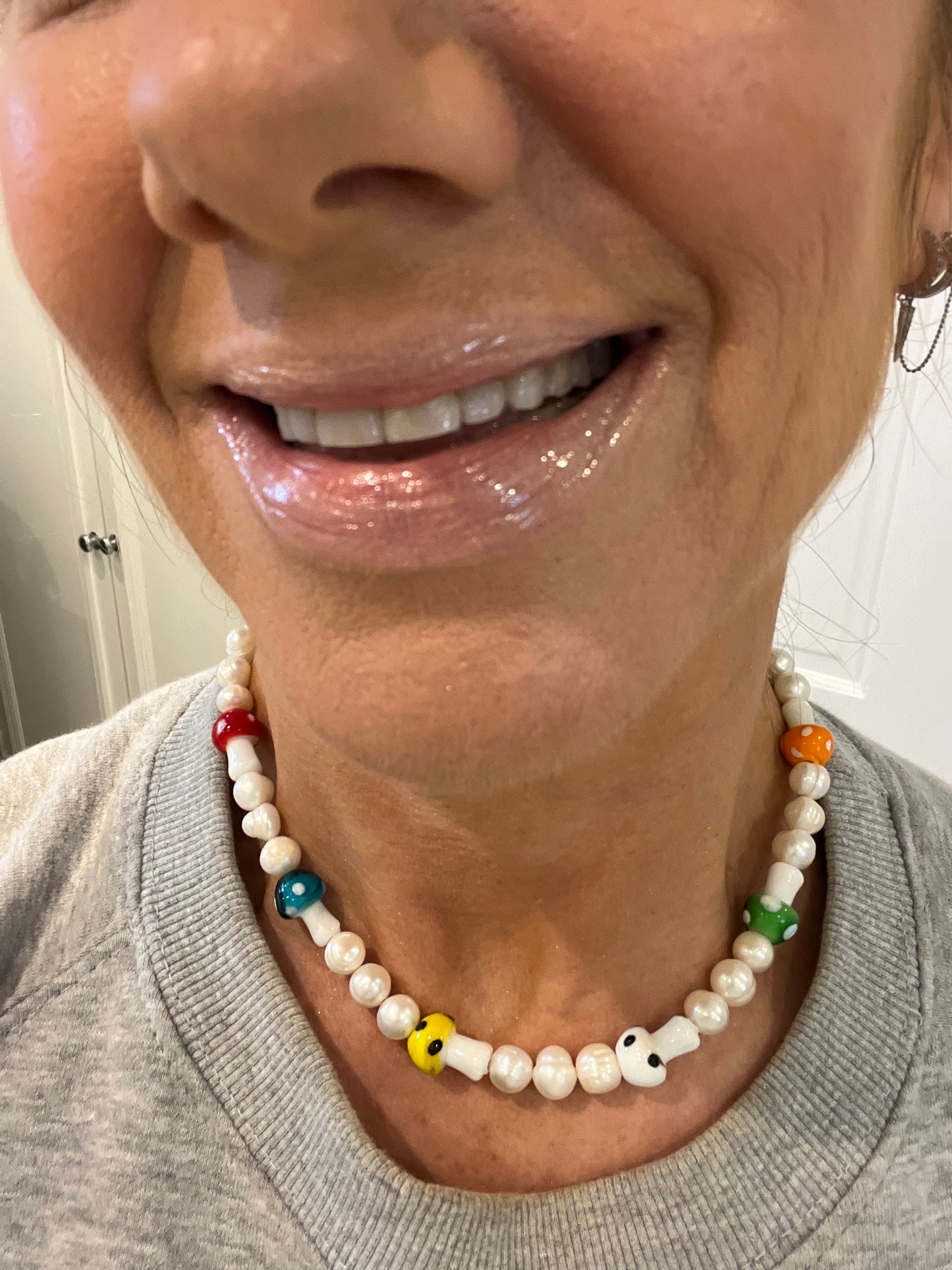 Pearly Mushroom Necklace π