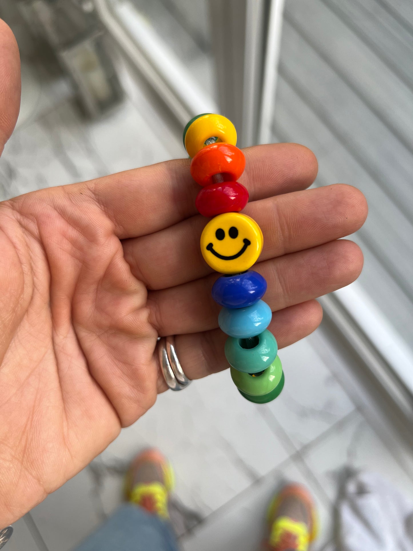 Giant Czech Glass Happy Bracelet
