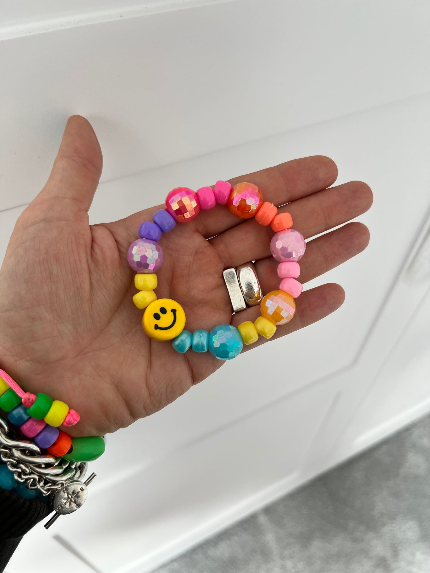 Happy beaded bracelet