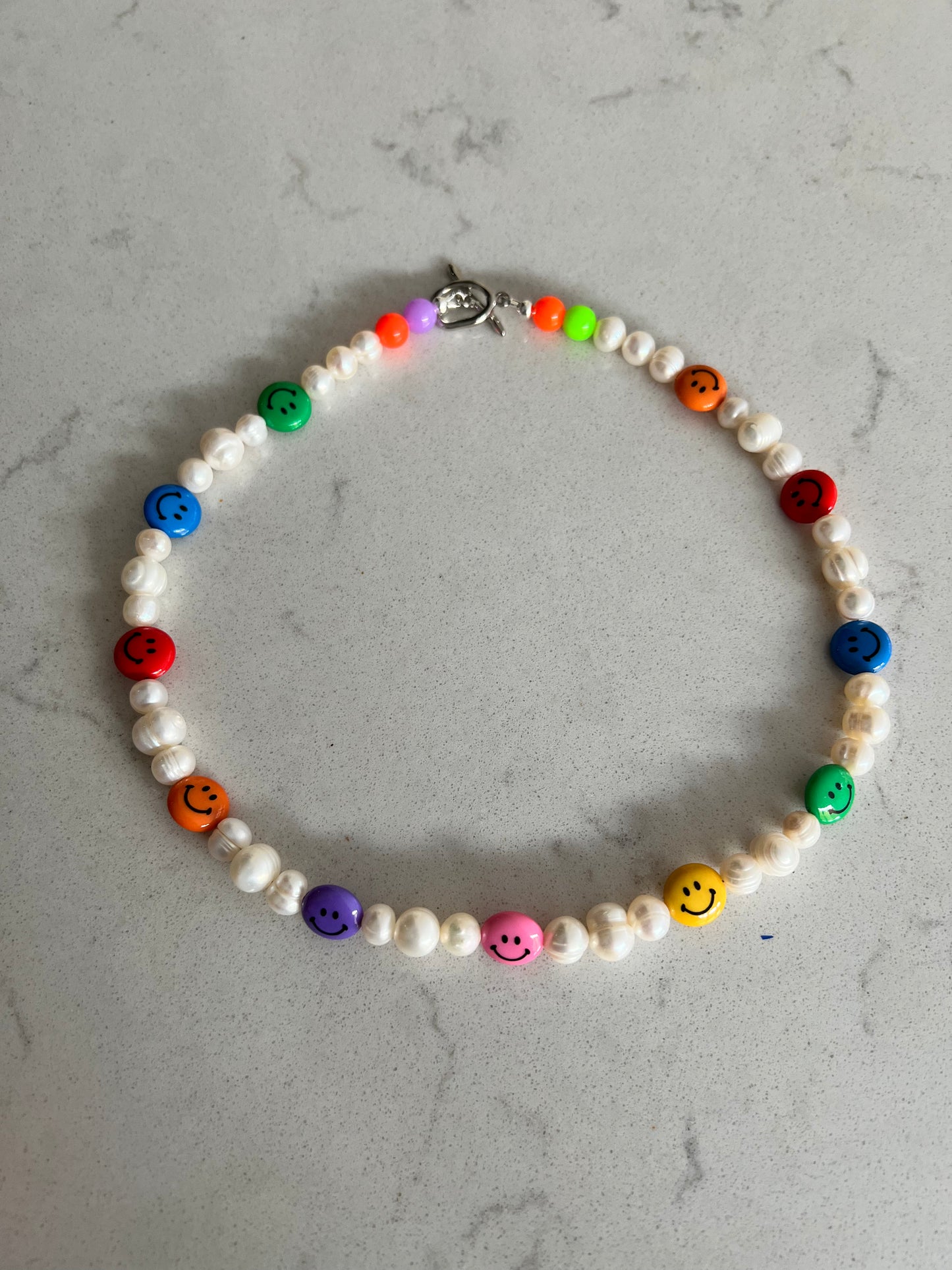 Smartie Smiley Necklace & Bracelet Set