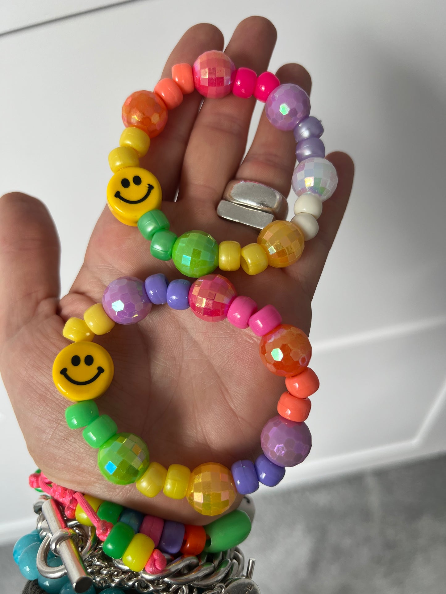 Happy beaded bracelet