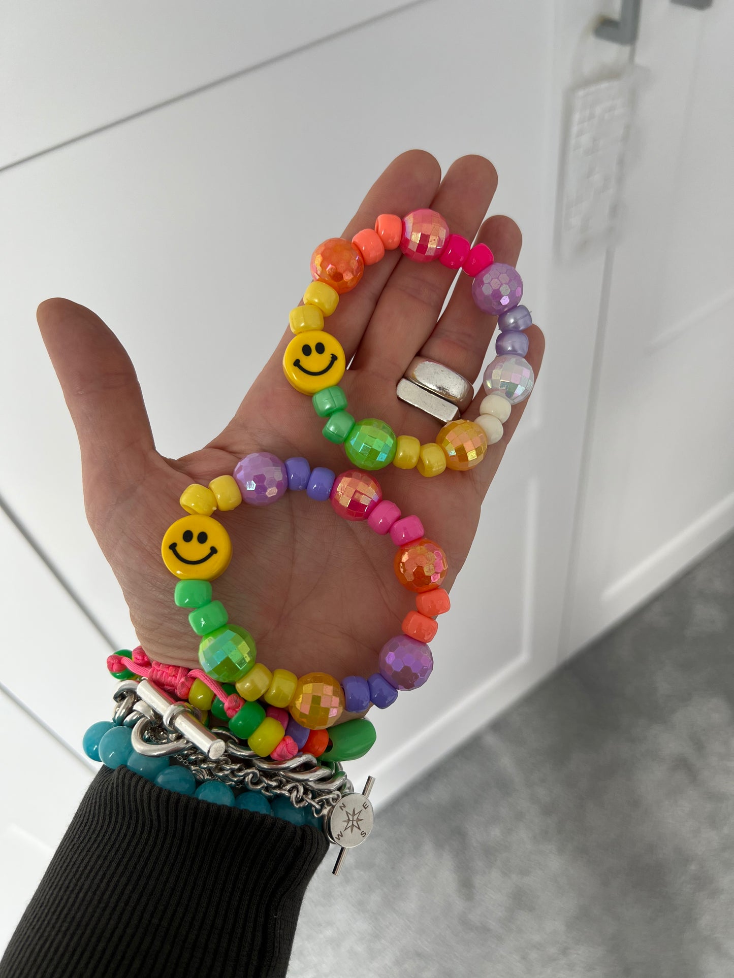 Happy beaded bracelet