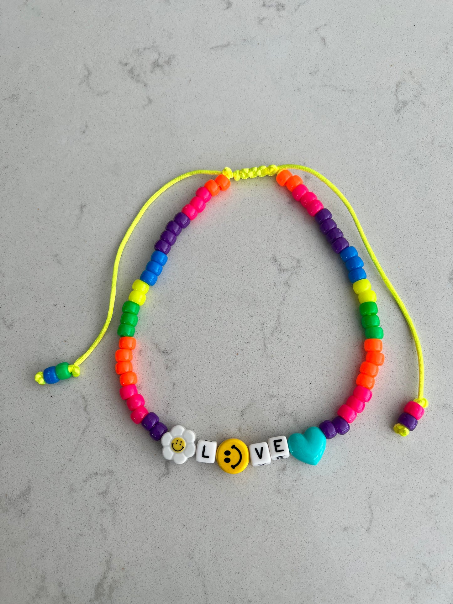 Neon Daisy Love Necklace
