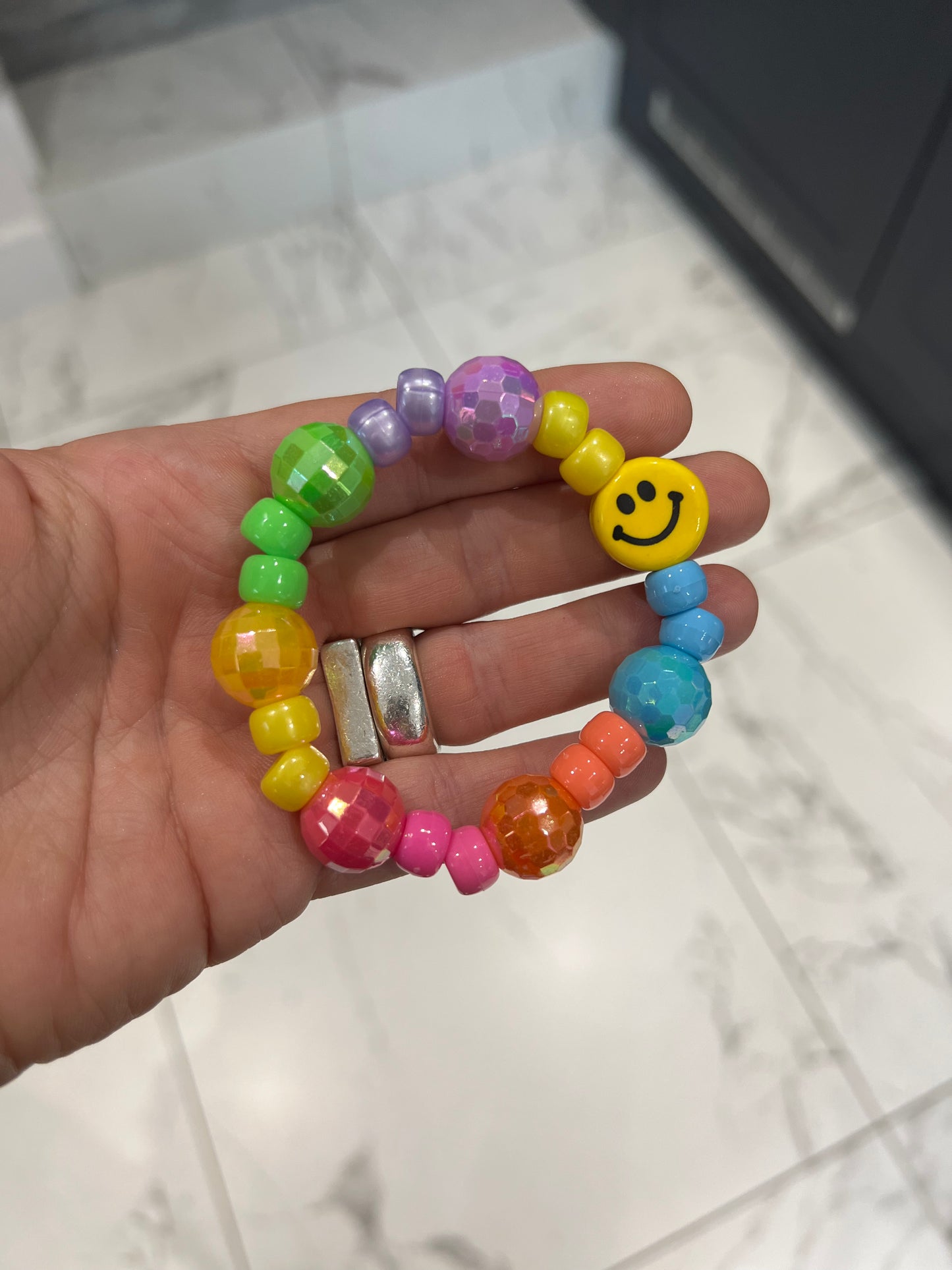 Happy beaded bracelet