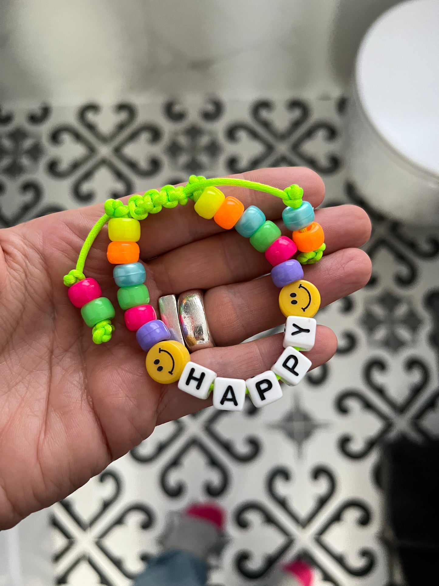 HAPPY π Macrame Bracelet