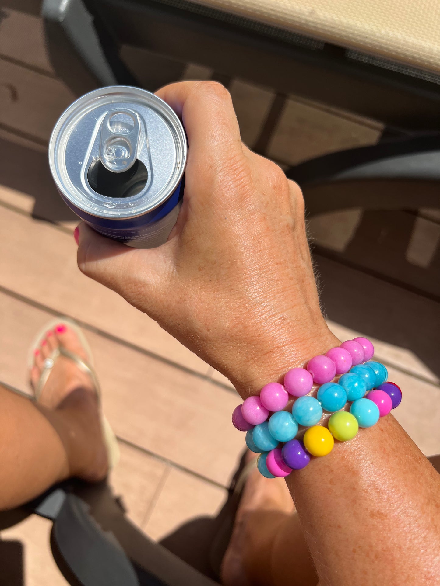 Rainbow Gumball Beaded Bracelet