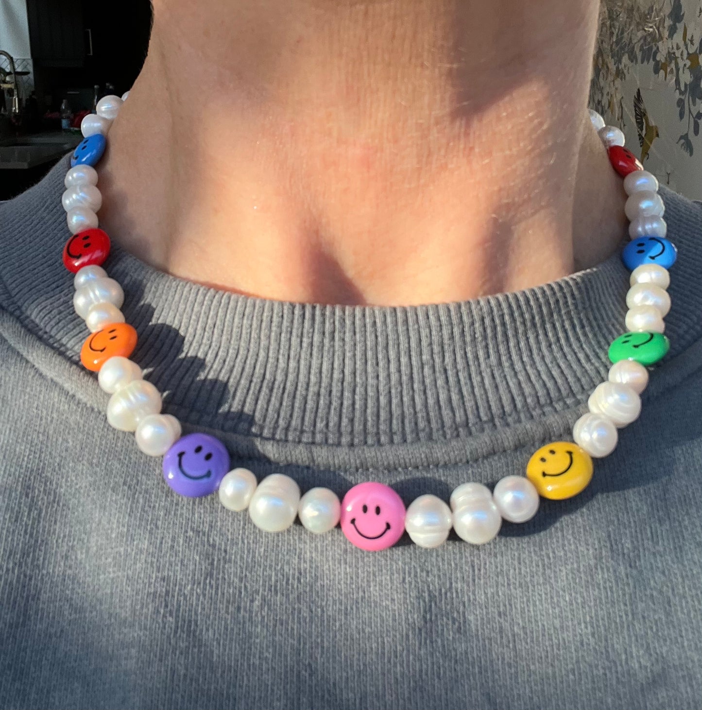 Smartie Smiley Necklace & Bracelet Set