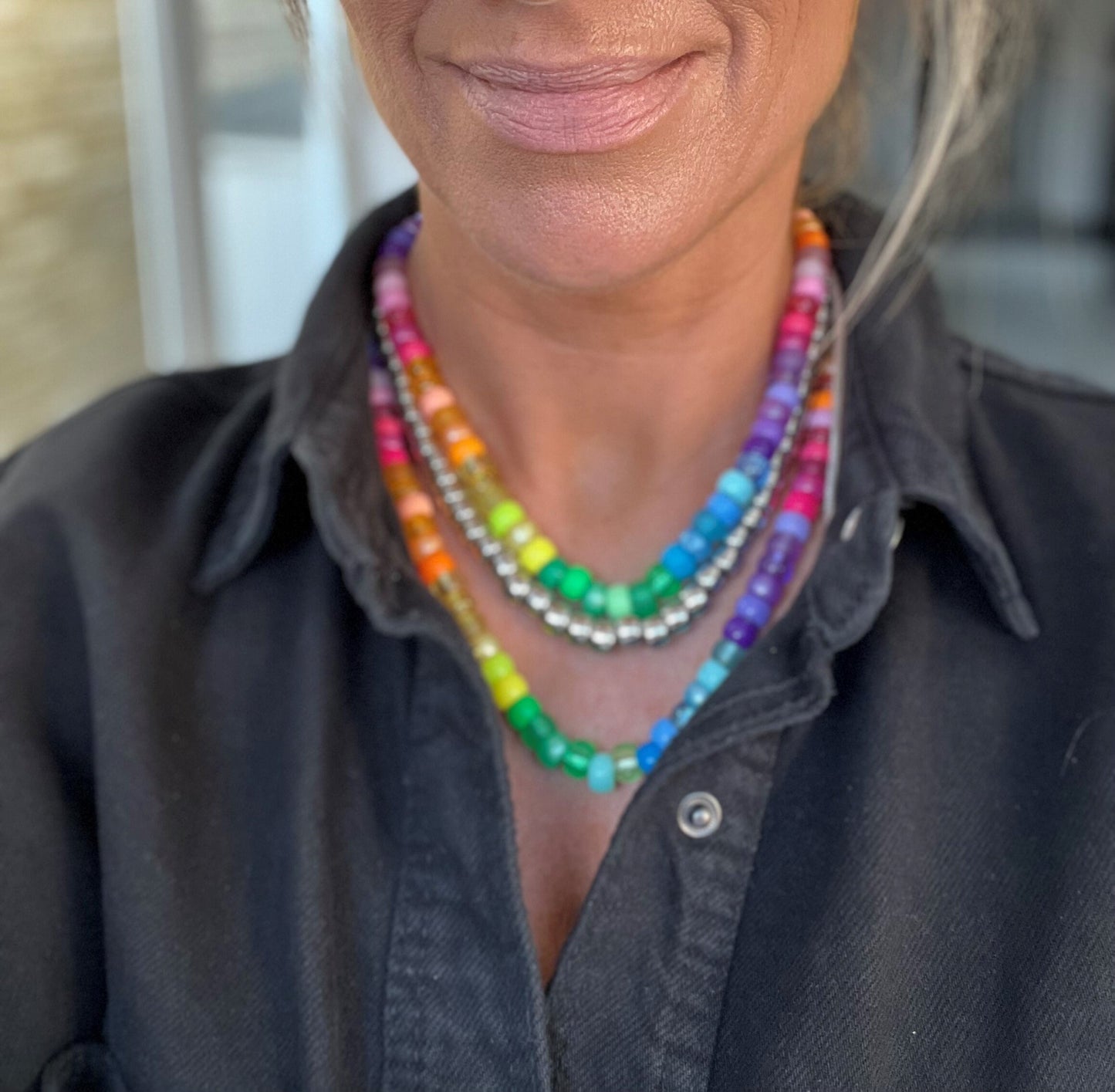 Rainbow Beaded Necklace 2.0