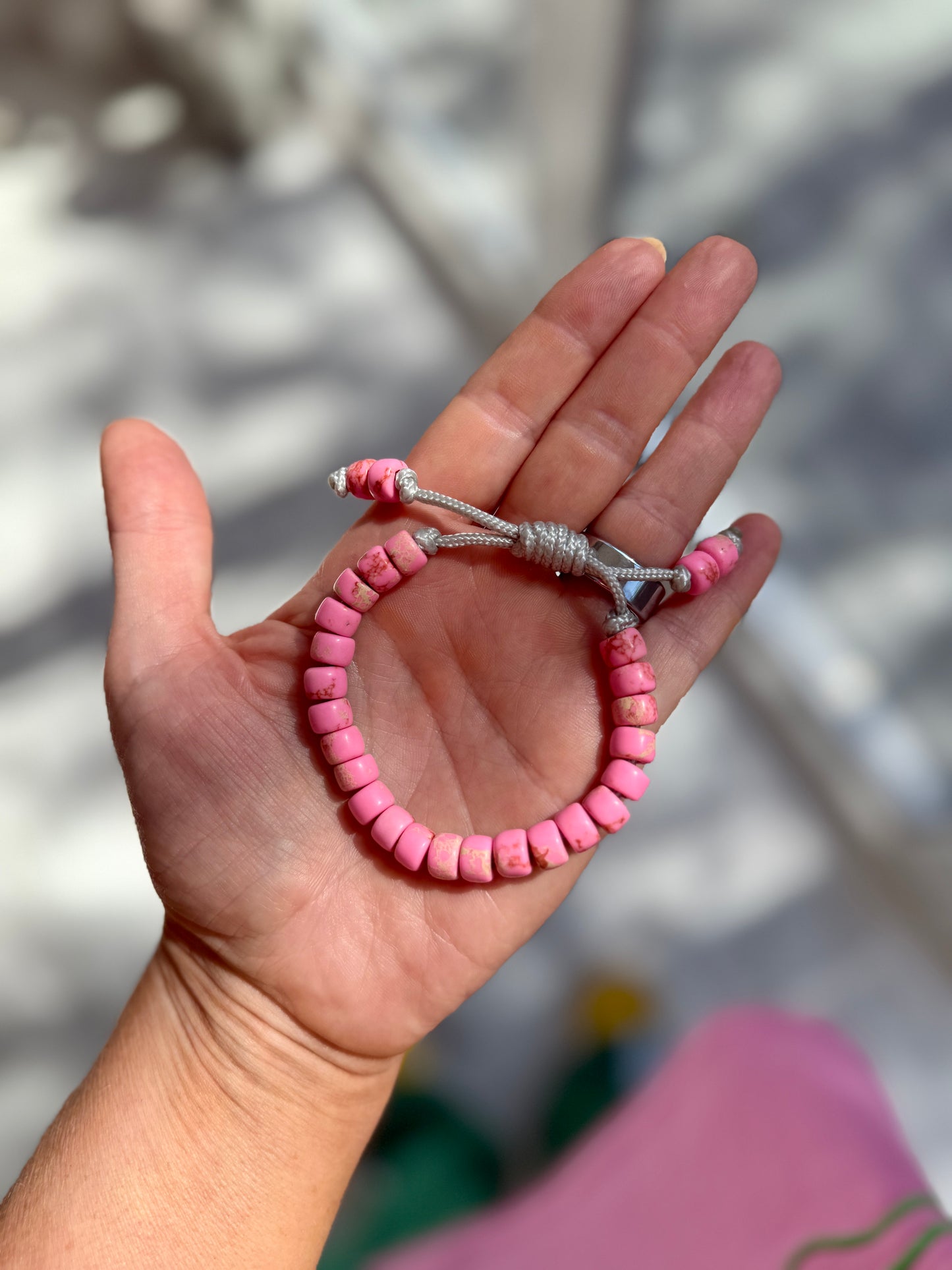 Pink Jasper Gemstone Bracelet