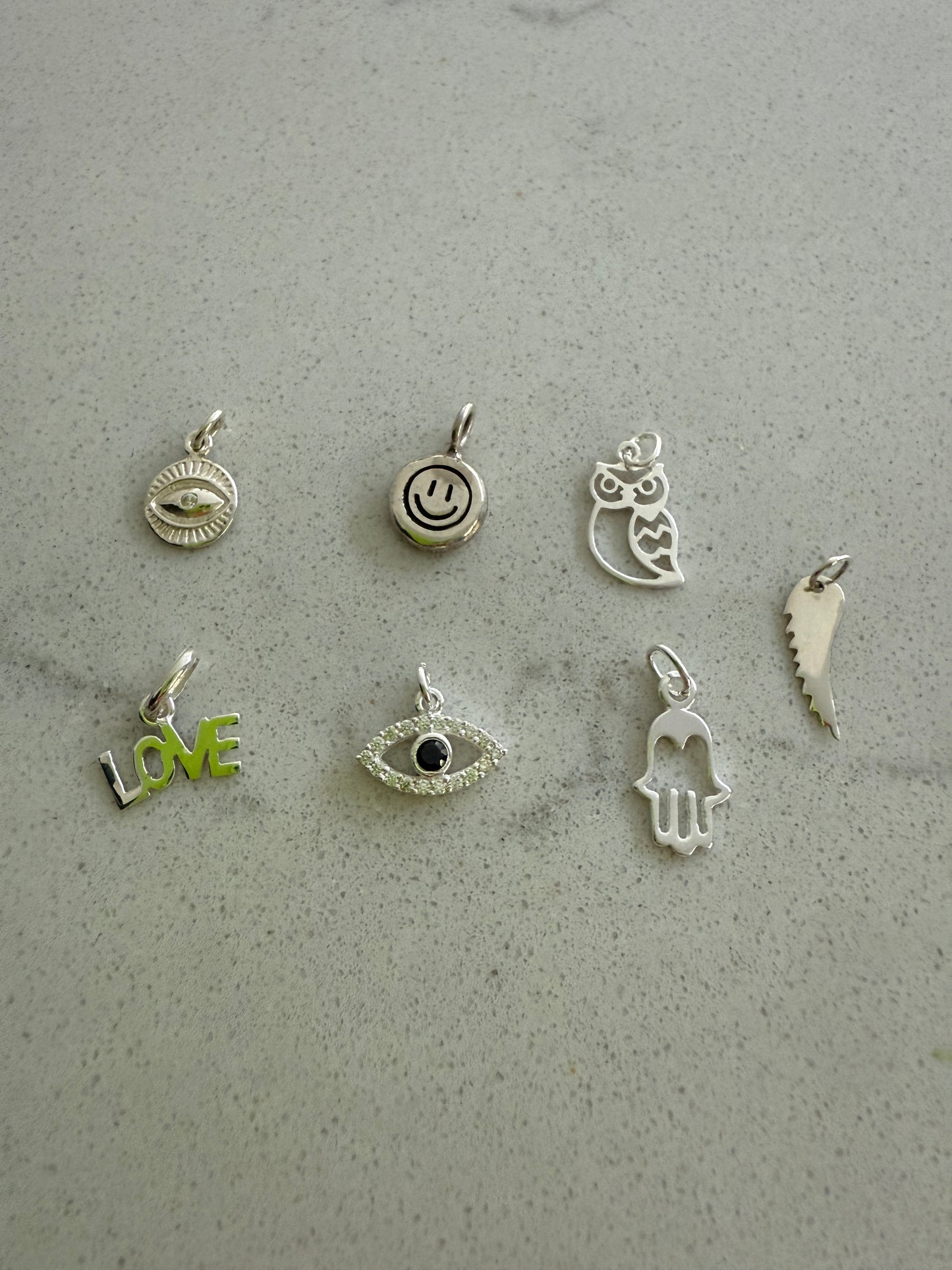 Sterling Silver Mini Smiley Charm