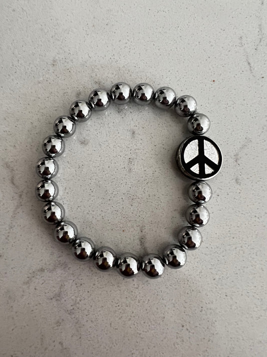Hematite Peace Bracelet ☮️
