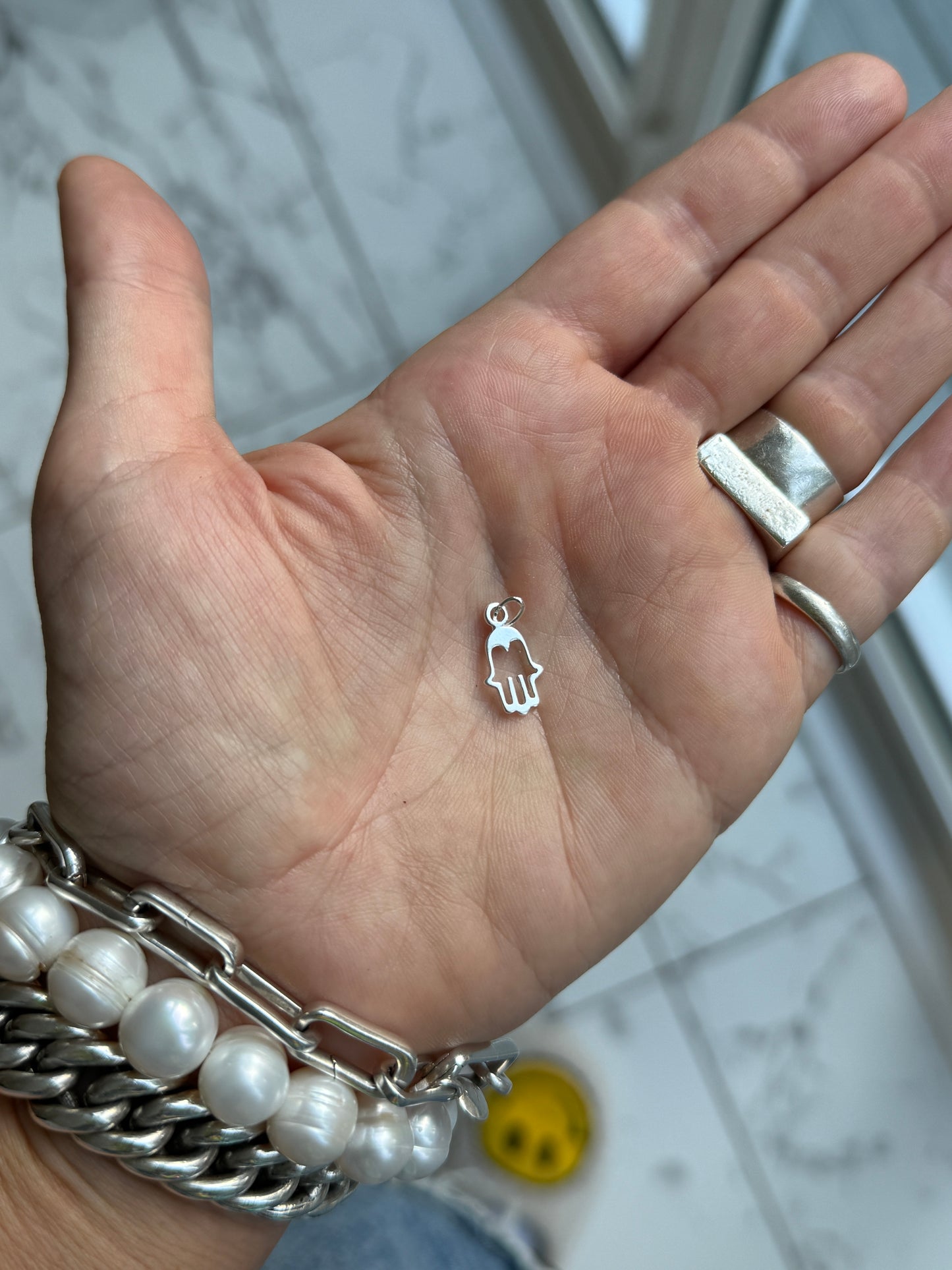 Sterling Silver Hamsa Hand Charm