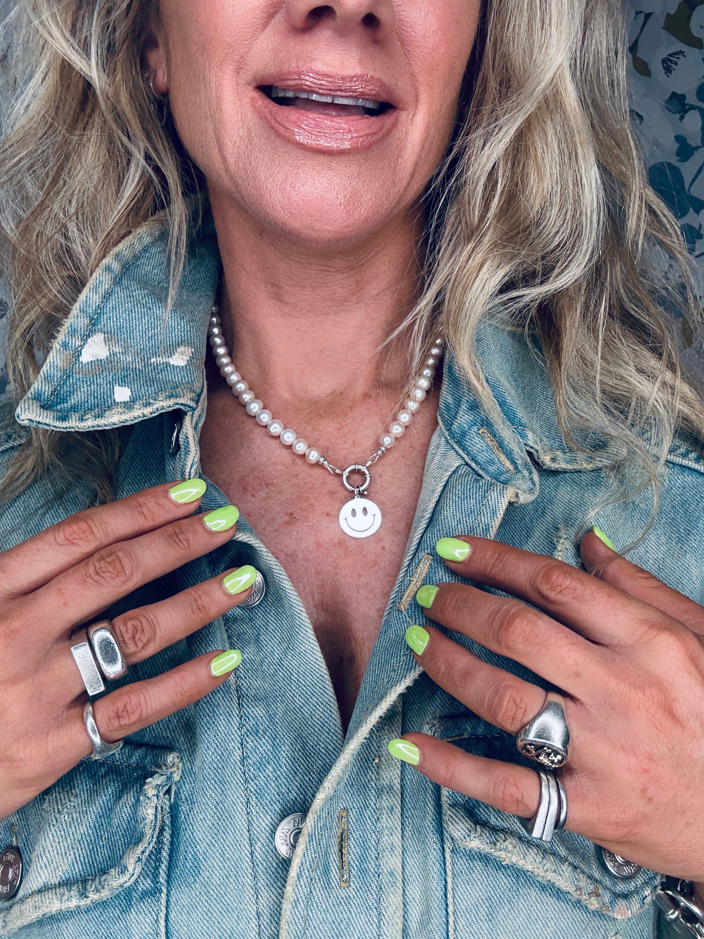 Sterling Silver Smiley Pendant