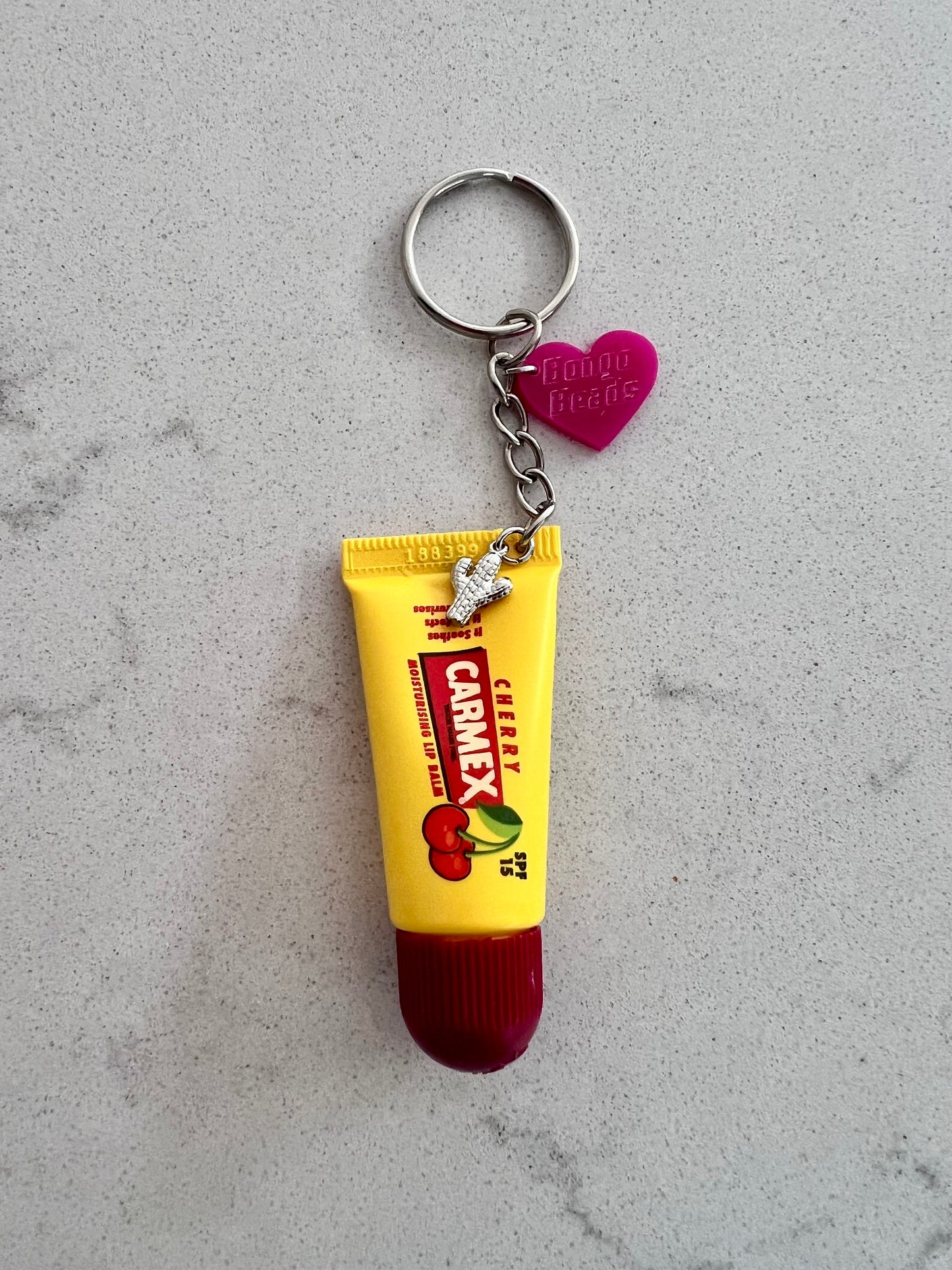 Carmex Lip Balm Key Ring (Cherry Flavour)