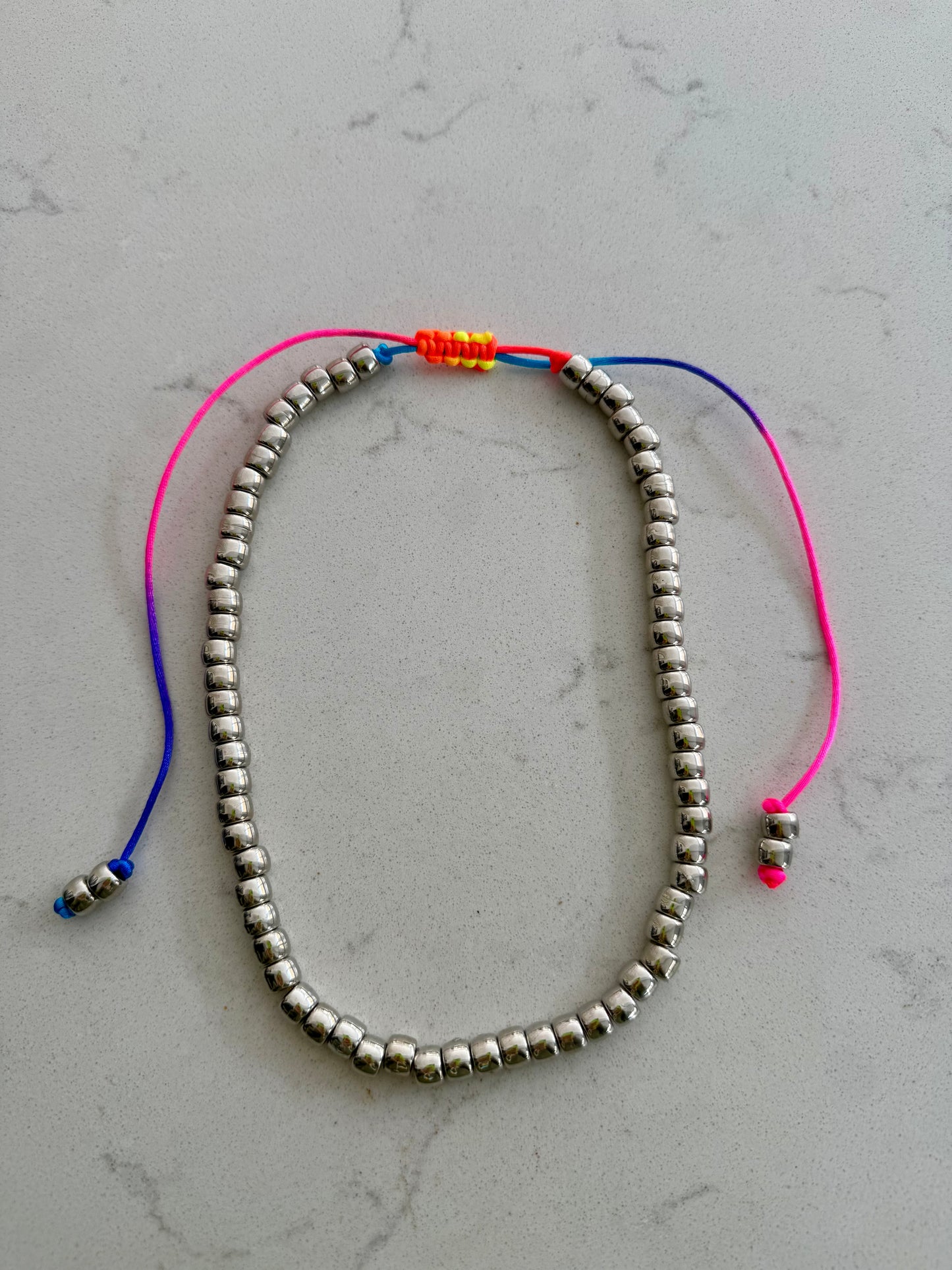 Silver Beaded Necklace 2.0