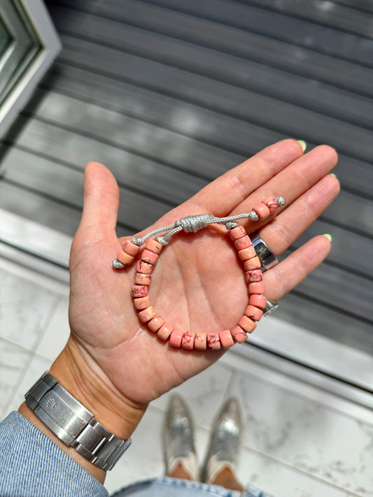 Peach Gemstone Bracelet