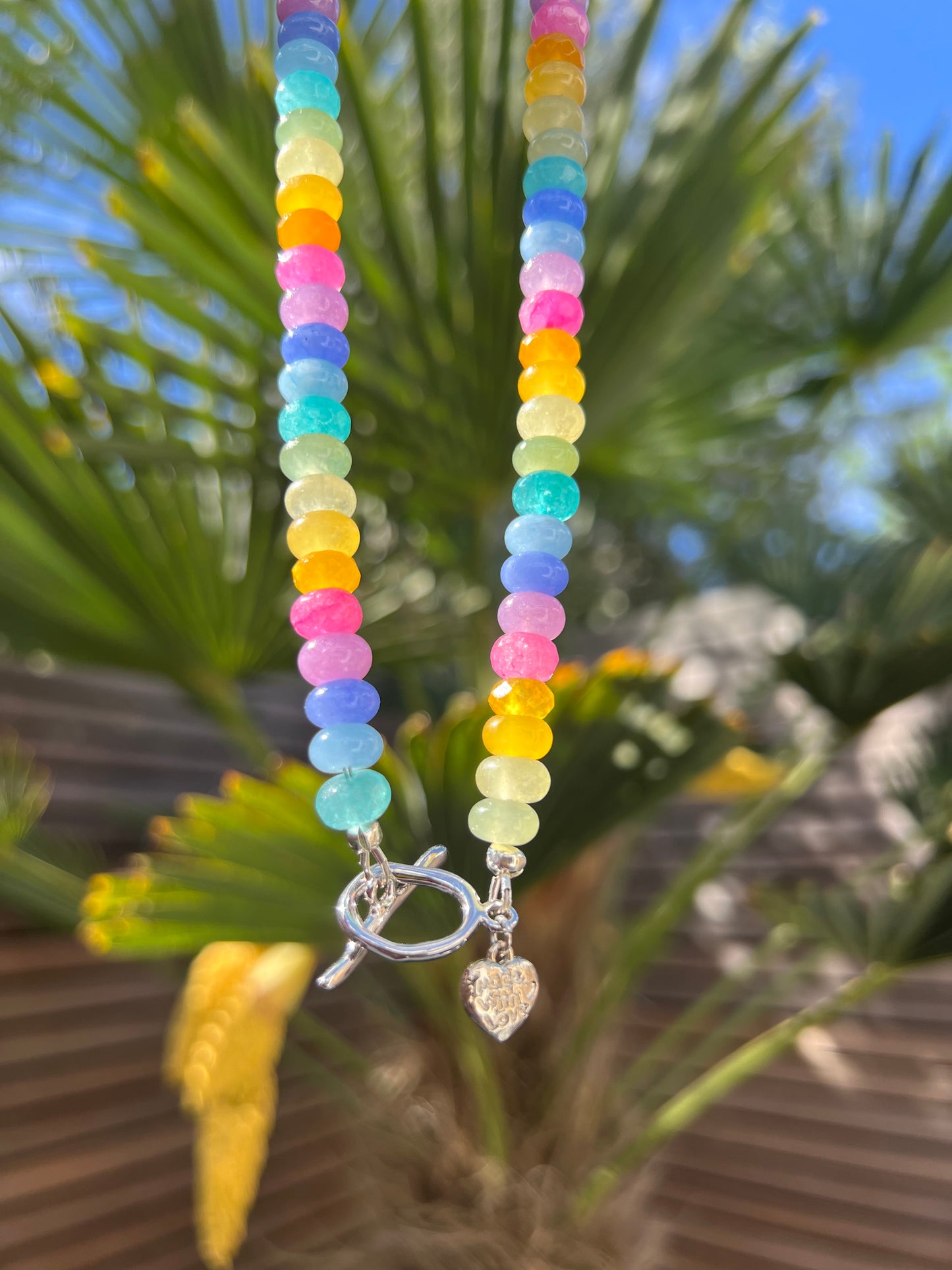 Pastel Gemstone Beaded Necklace 🍬