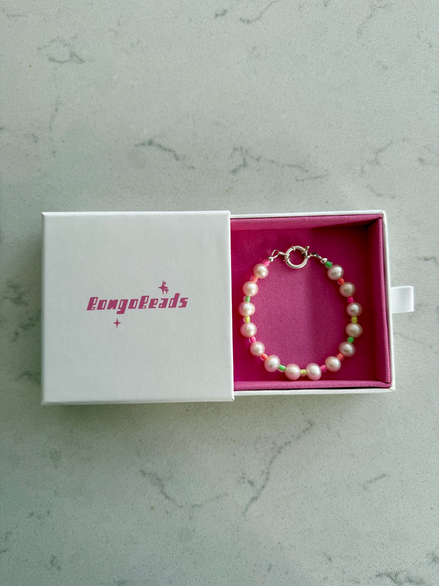 Neon Freshwater Pearl Bracelet