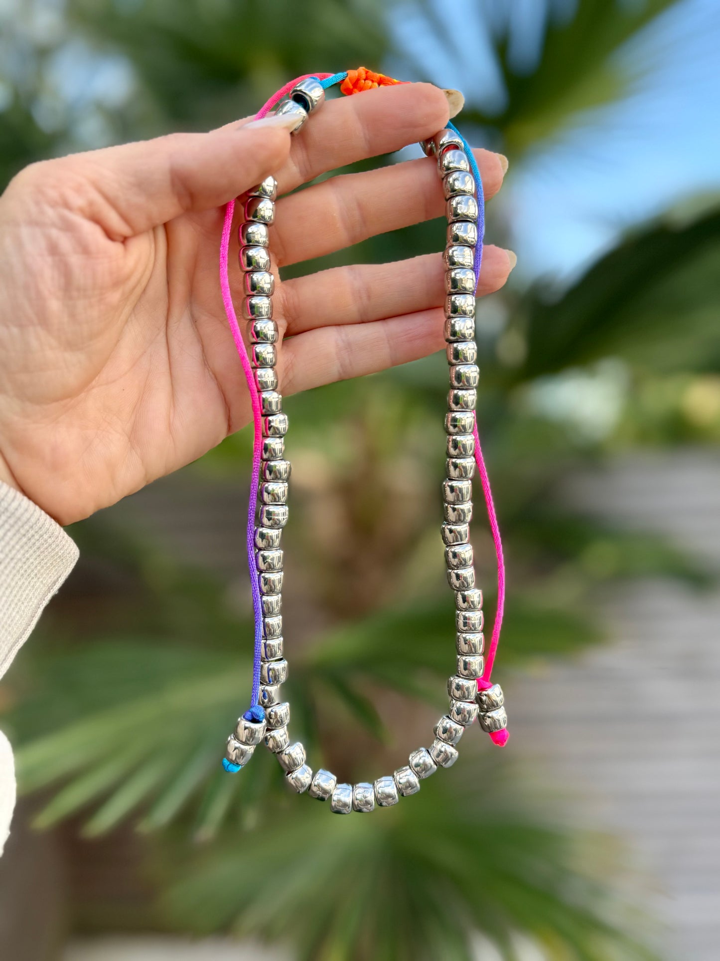 Silver Beaded Necklace 2.0