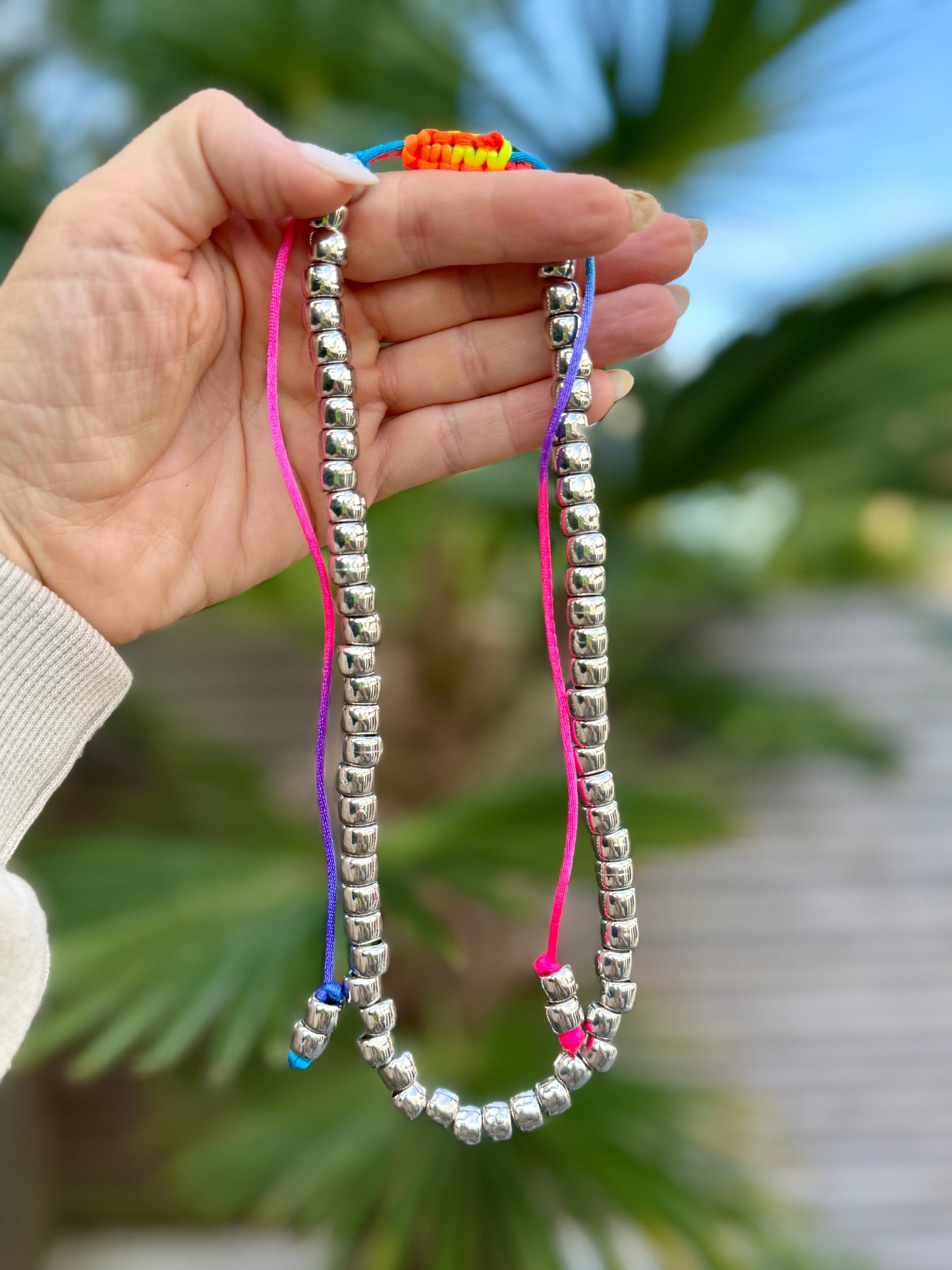 Silver Beaded Necklace 2.0