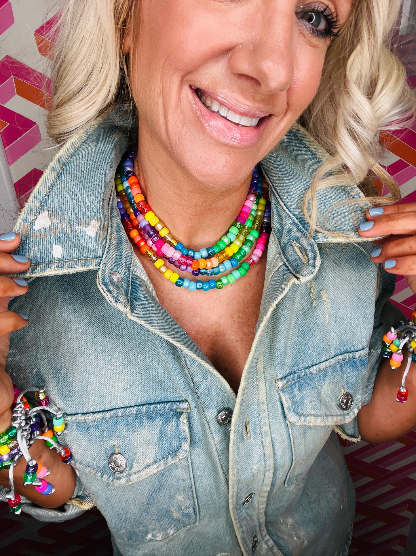 Rainbow Beaded Necklace