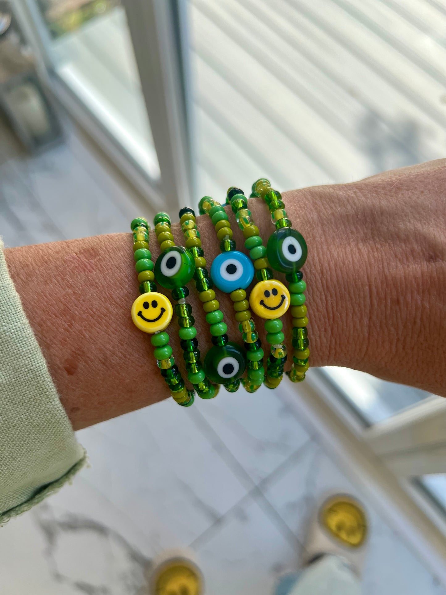 Green Evil Eye Bracelet