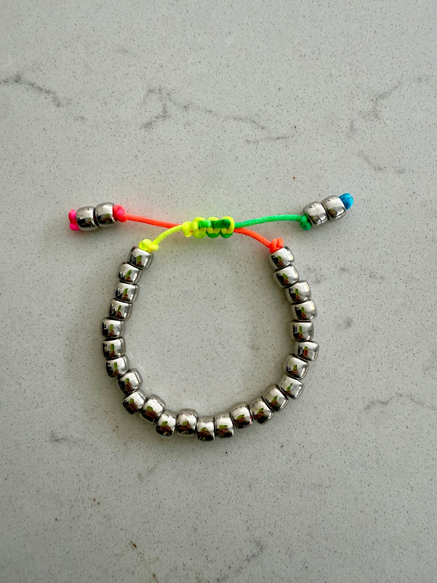 Silver Beaded Bracelet 2.0