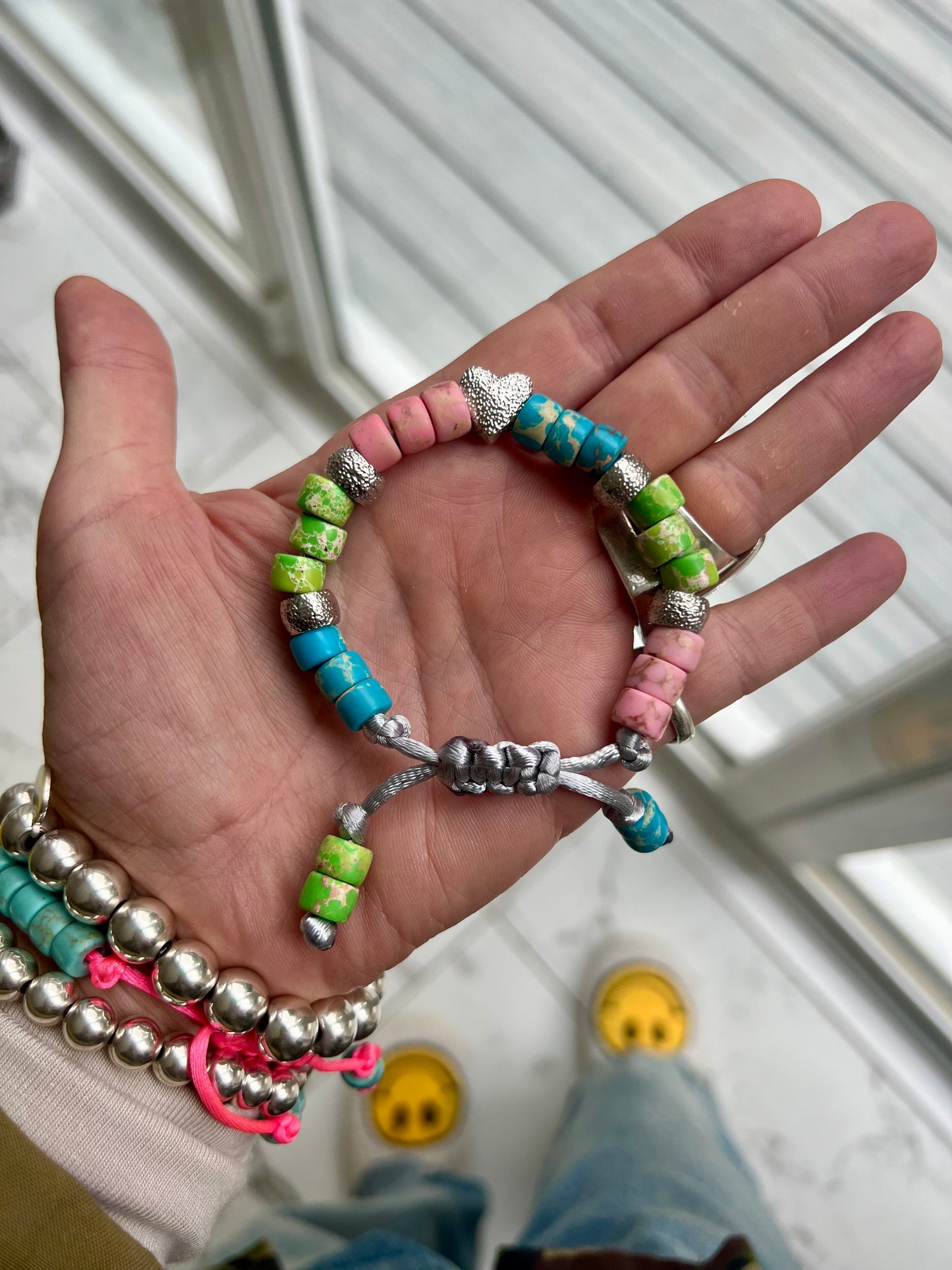 Jasper Gemstone Bracelet 🩷💚💙