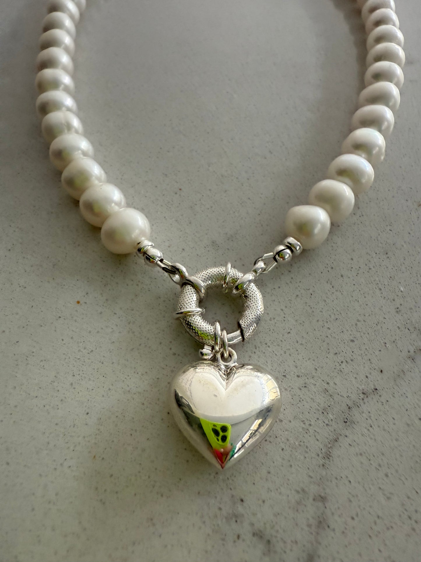 Sterling Silver Puffy Heart Pendant