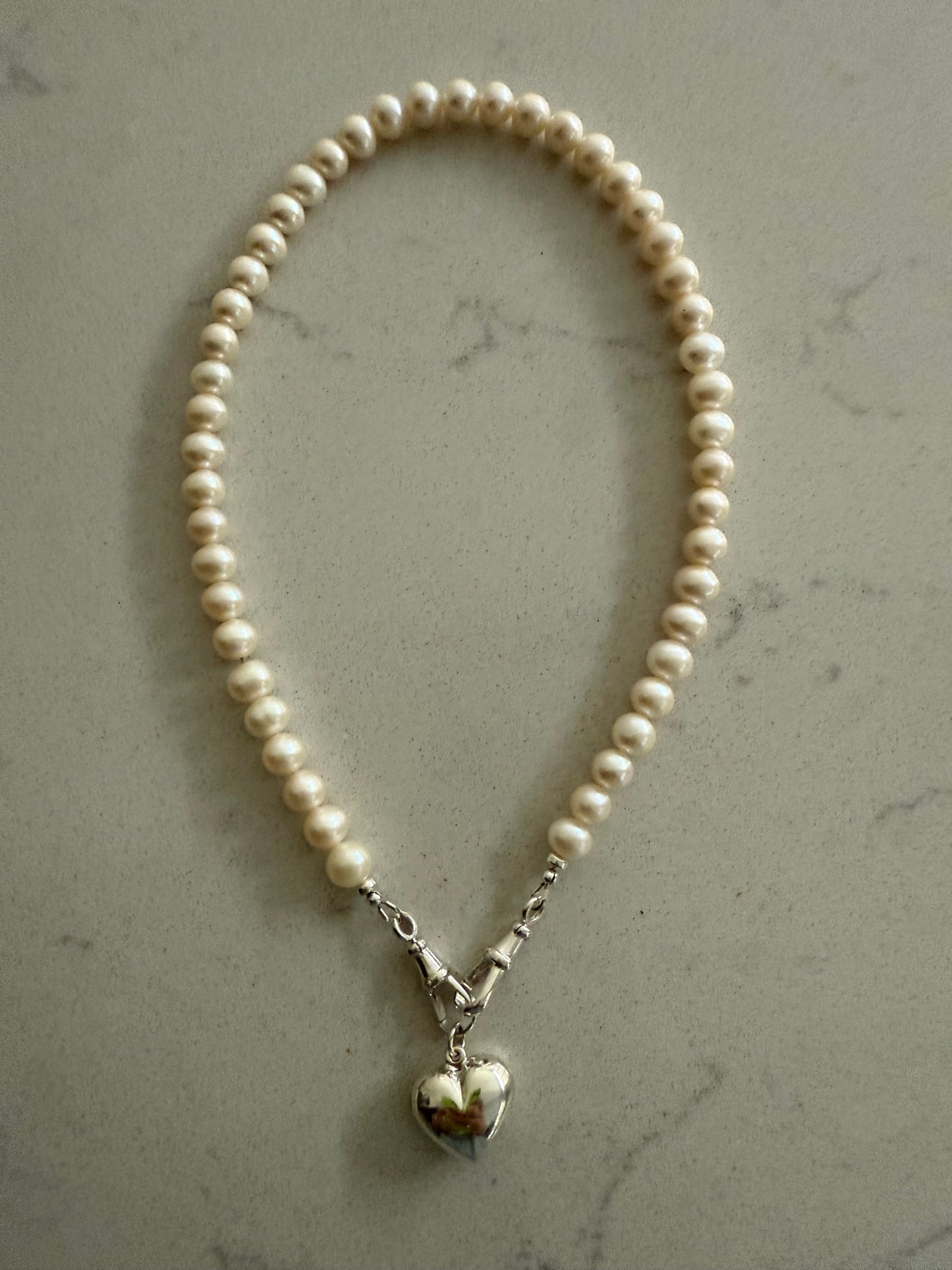 Pearl Necklace with Double Albert Clasp
