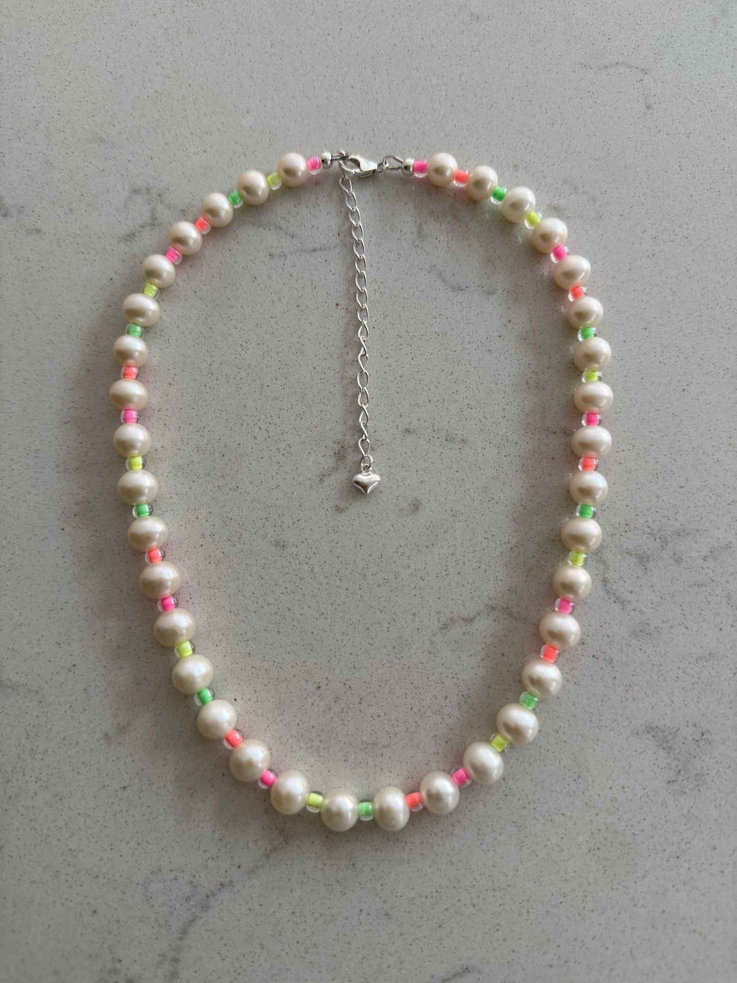 Neon Freshwater Pearl Necklace