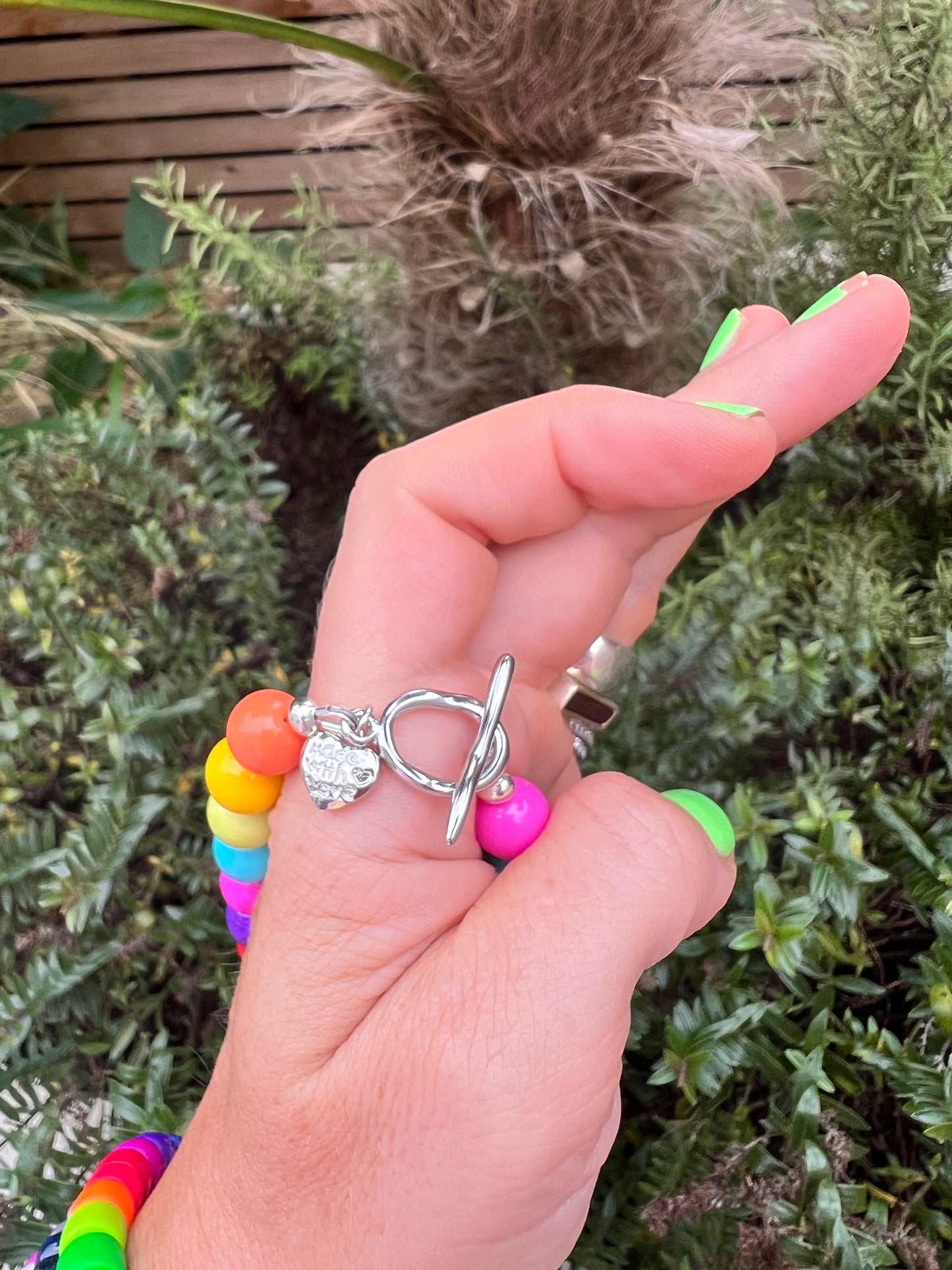 Rainbow Gumball Necklace & Bracelet Set
